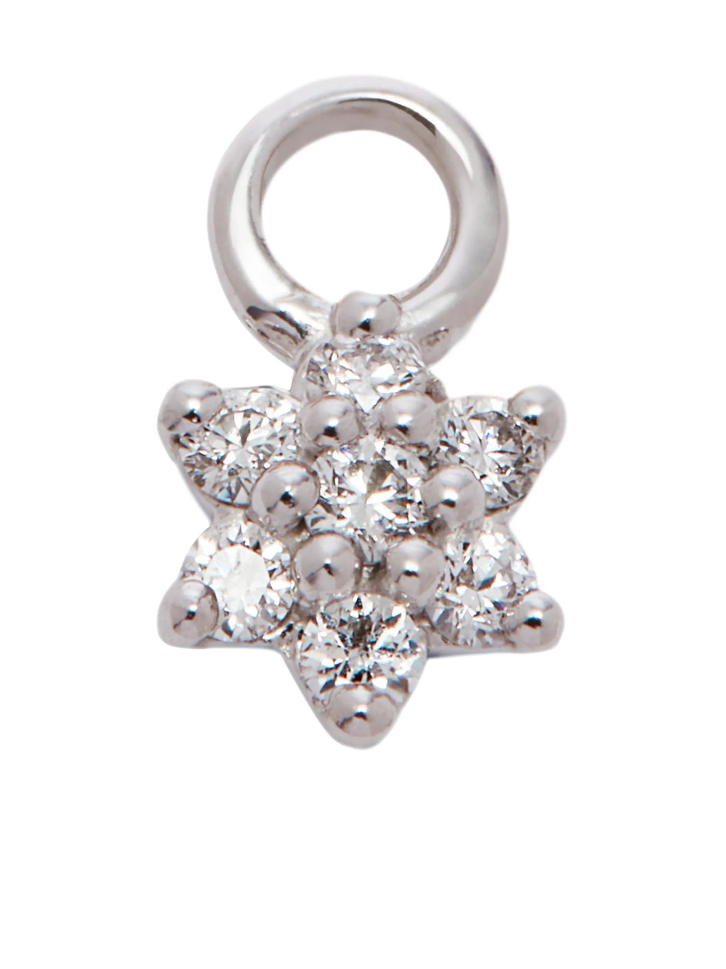 18kt white gold Flower charm