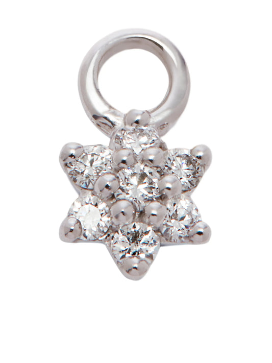 18kt white gold Flower charm