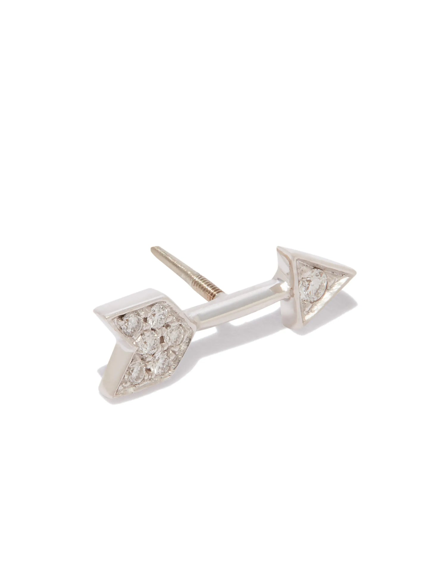 18kt white gold Arrow stud earring