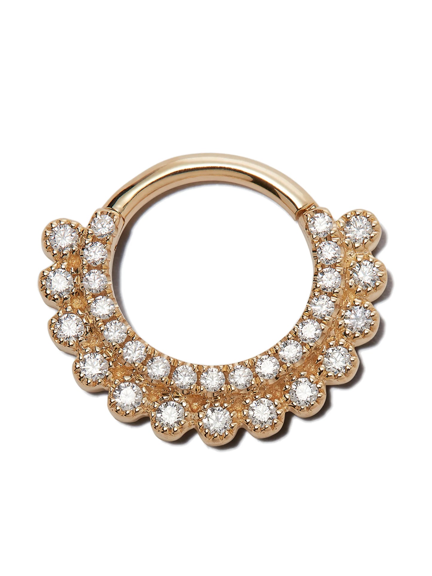 14K yellow gold Apsara Clicker cubic zirconia earring