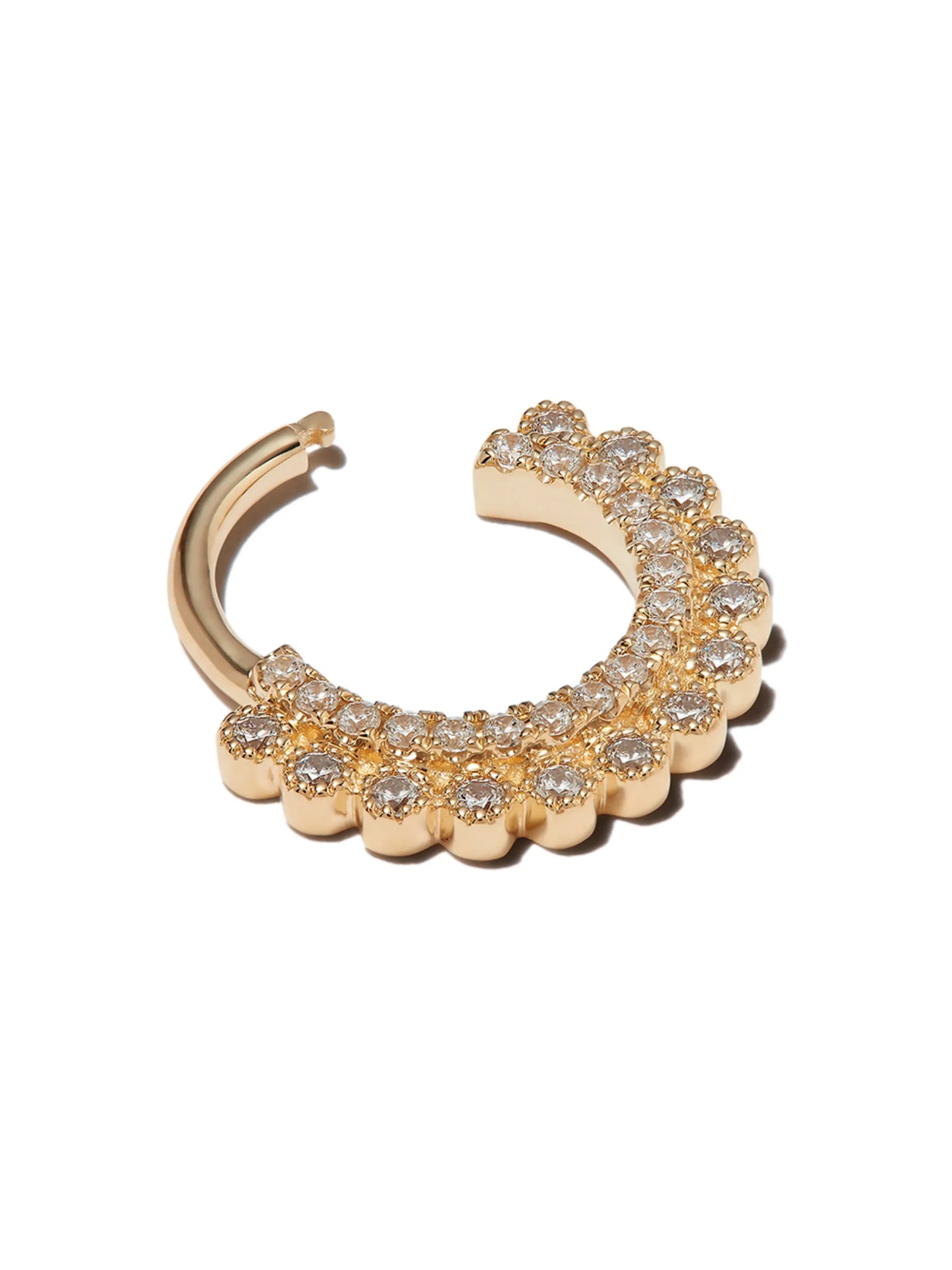 14K yellow gold Apsara Clicker cubic zirconia earring