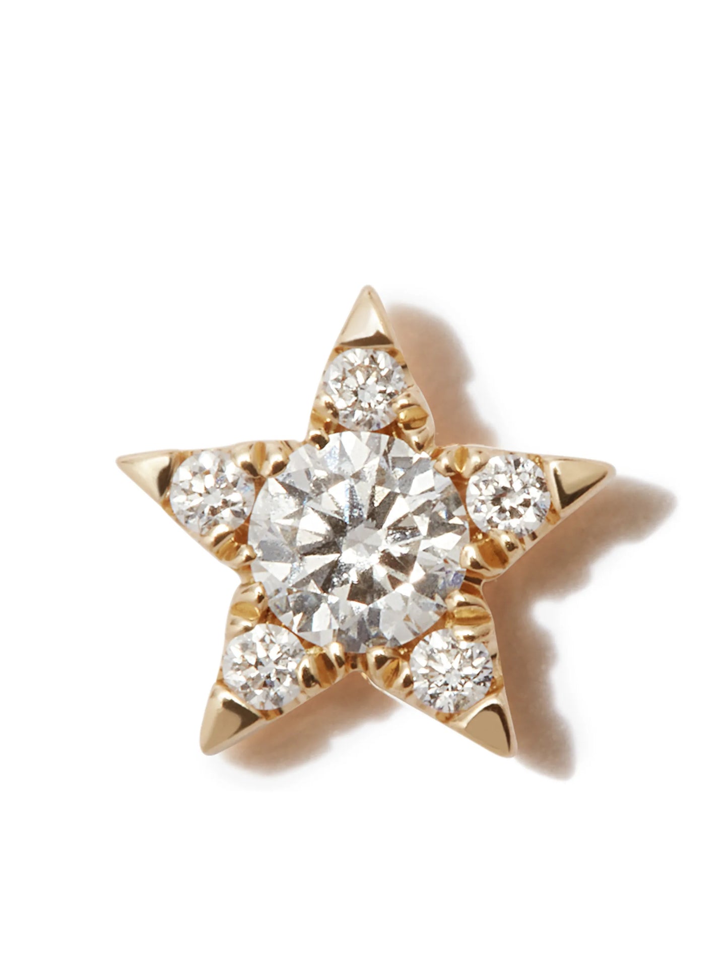 18kt yellow gold Star stud earring