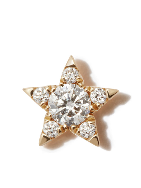18kt yellow gold Star stud earring