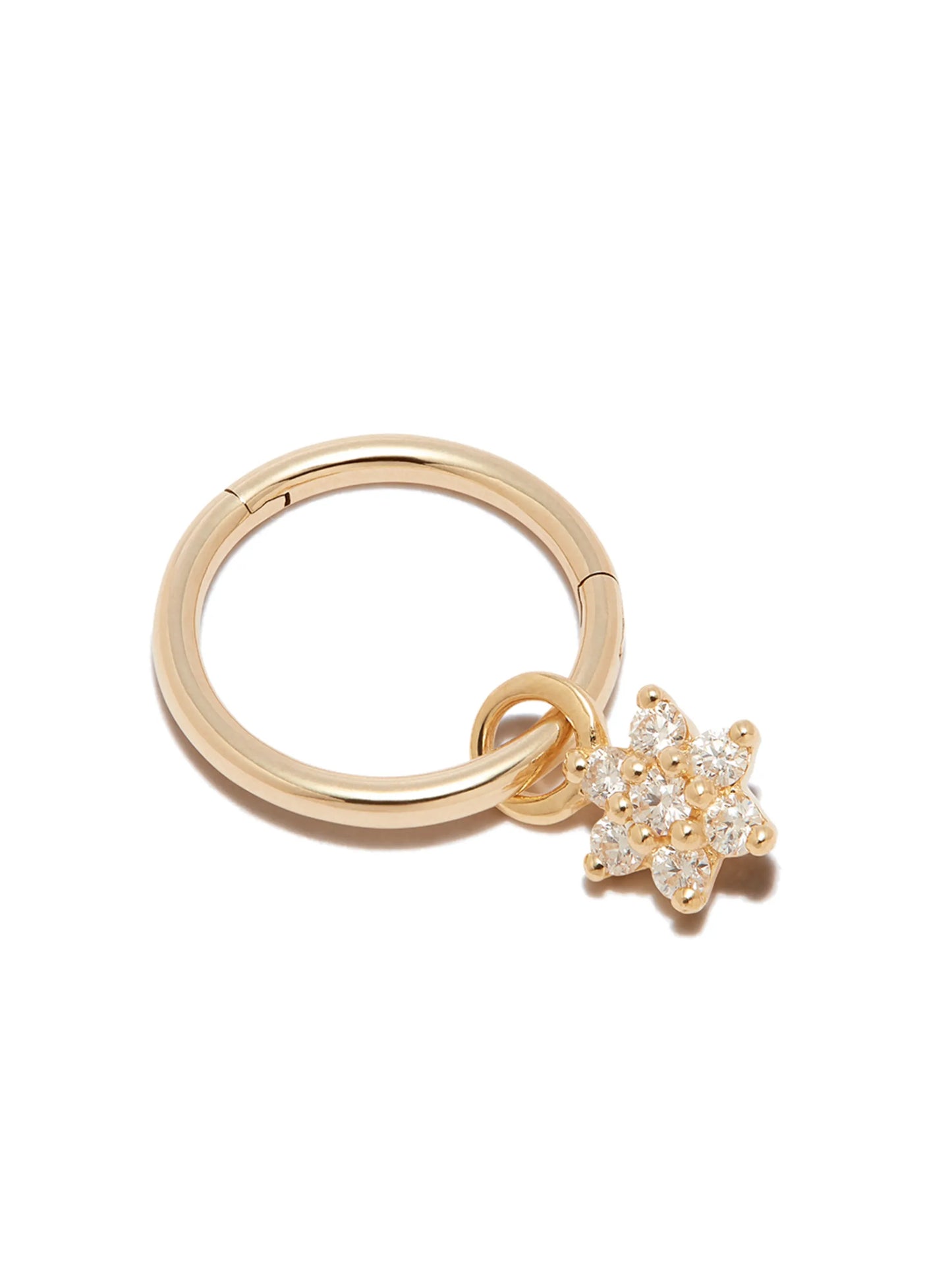 18kt yellow gold flower diamond charm