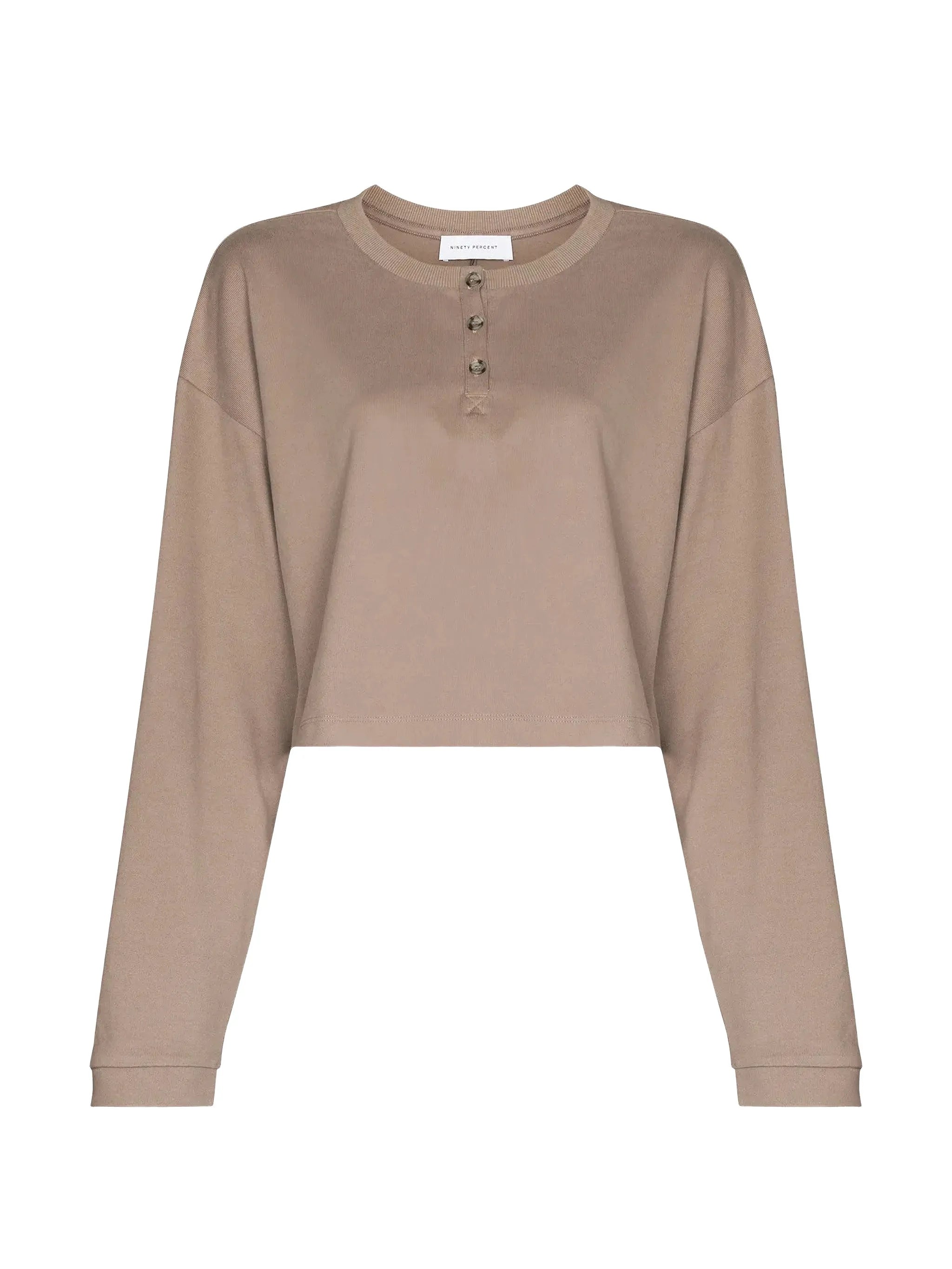 cropped crew neck sweatshirt
