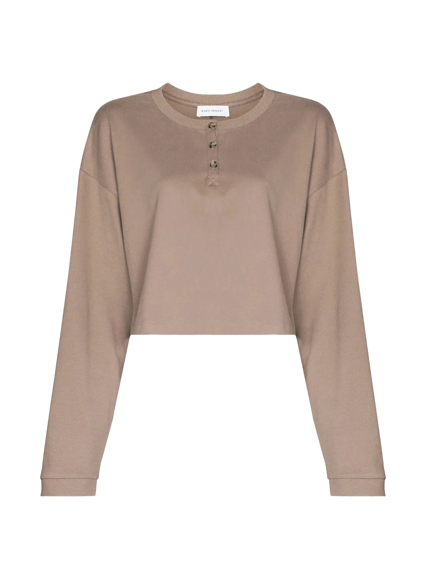 cropped crew neck sweatshirt