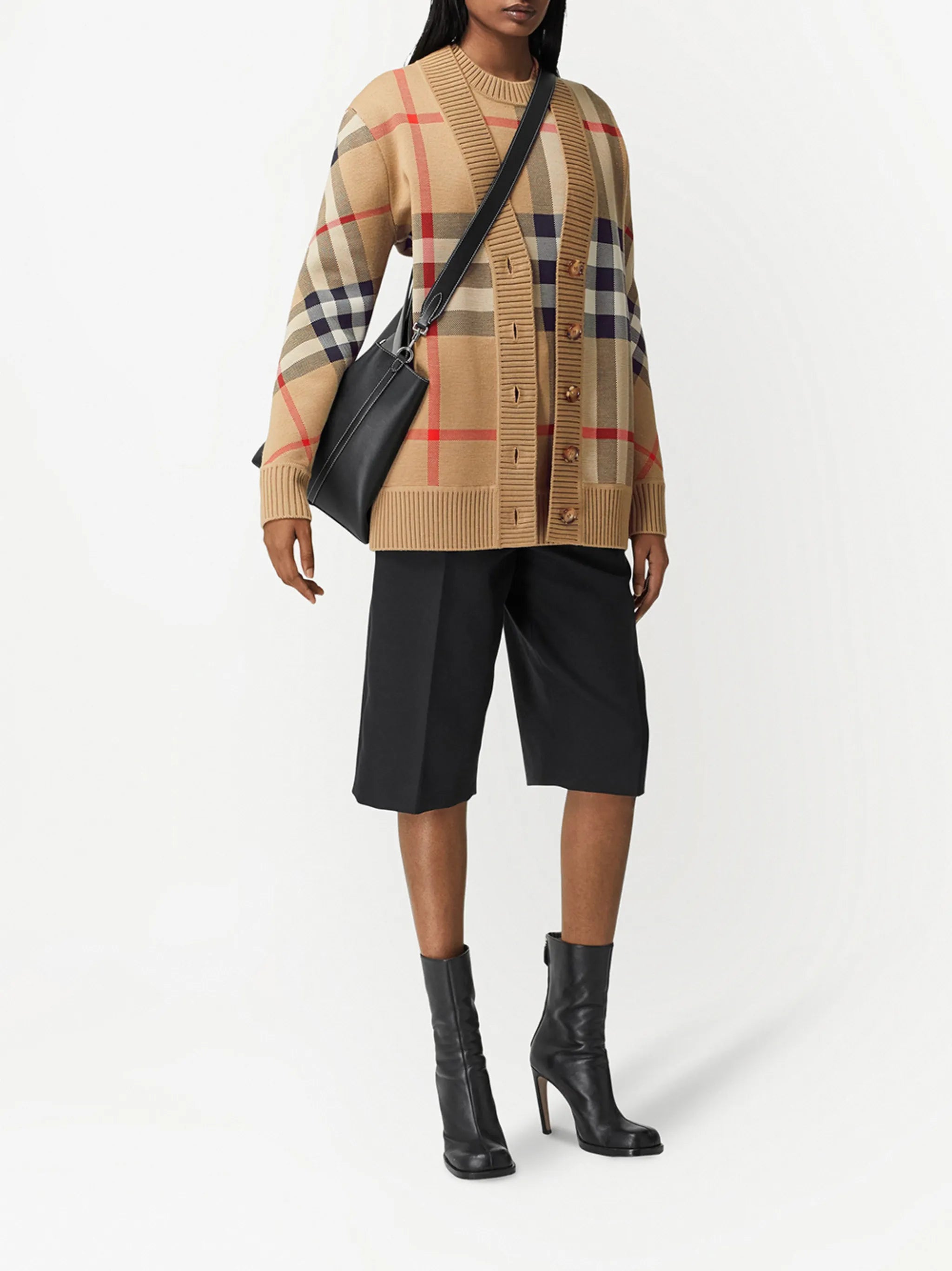 Vintage Check V-neck cardigan