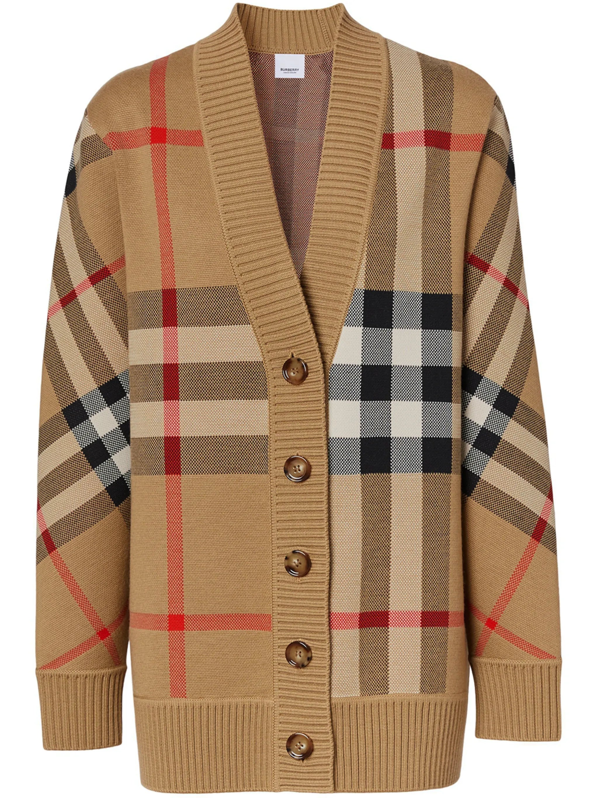 Vintage Check V-neck cardigan