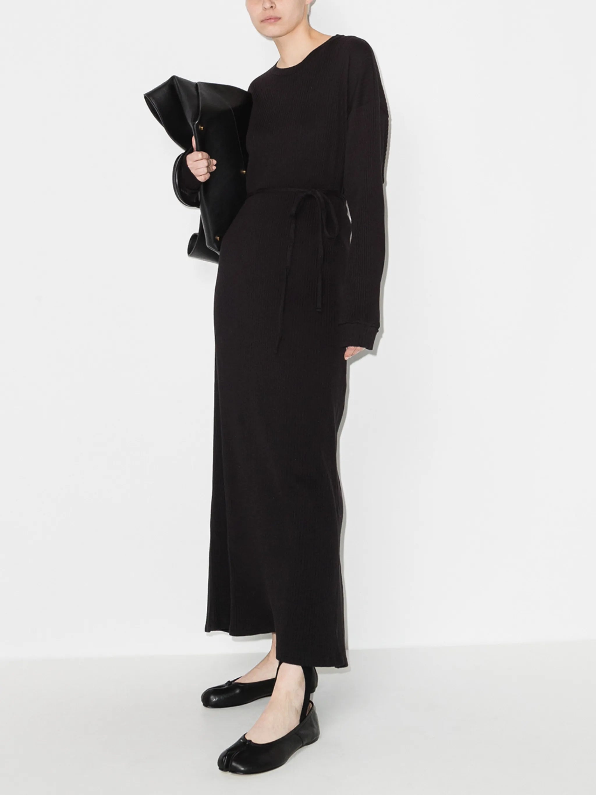 Shaw long sleeve robe dress