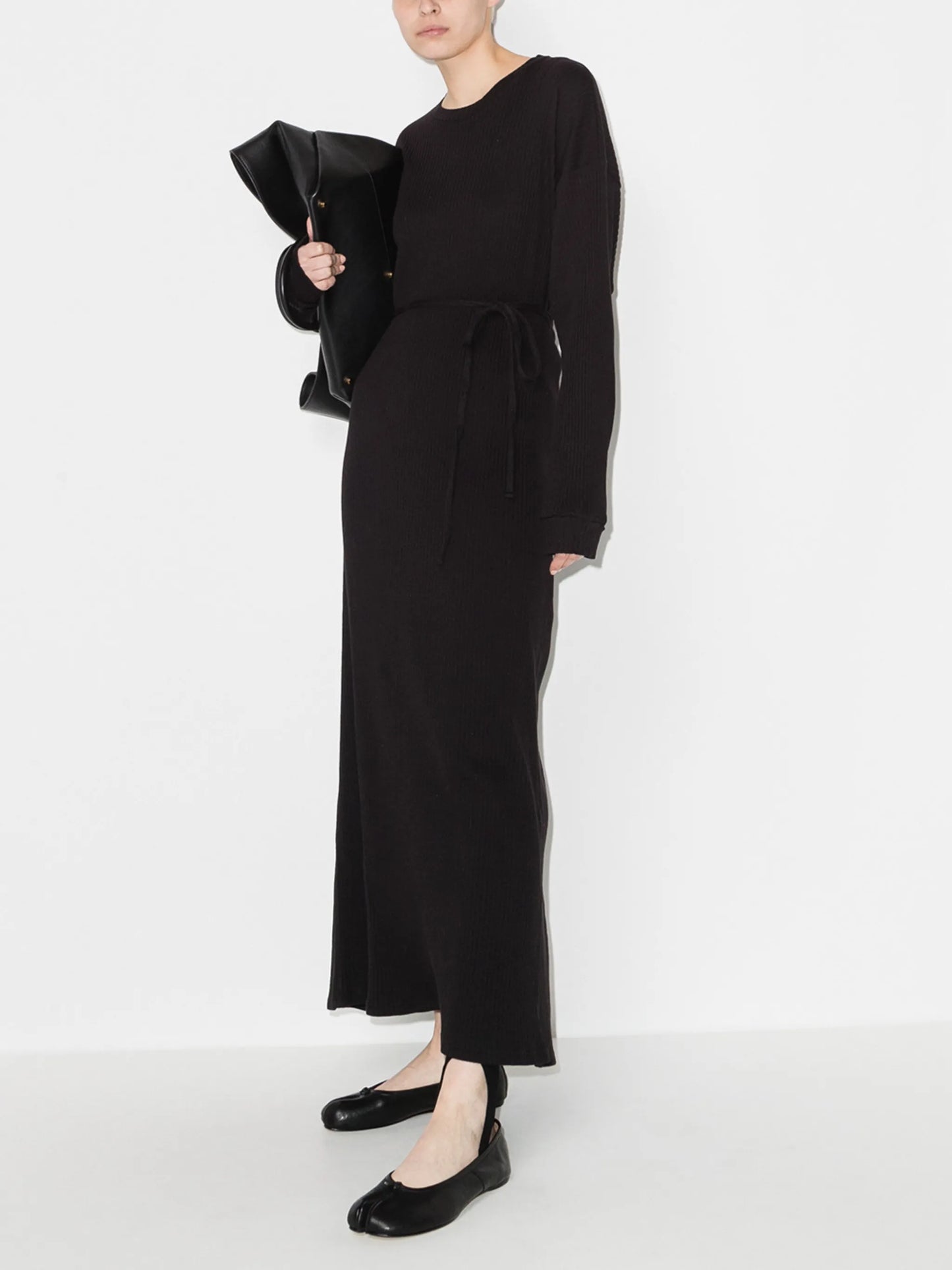 Shaw long sleeve robe dress