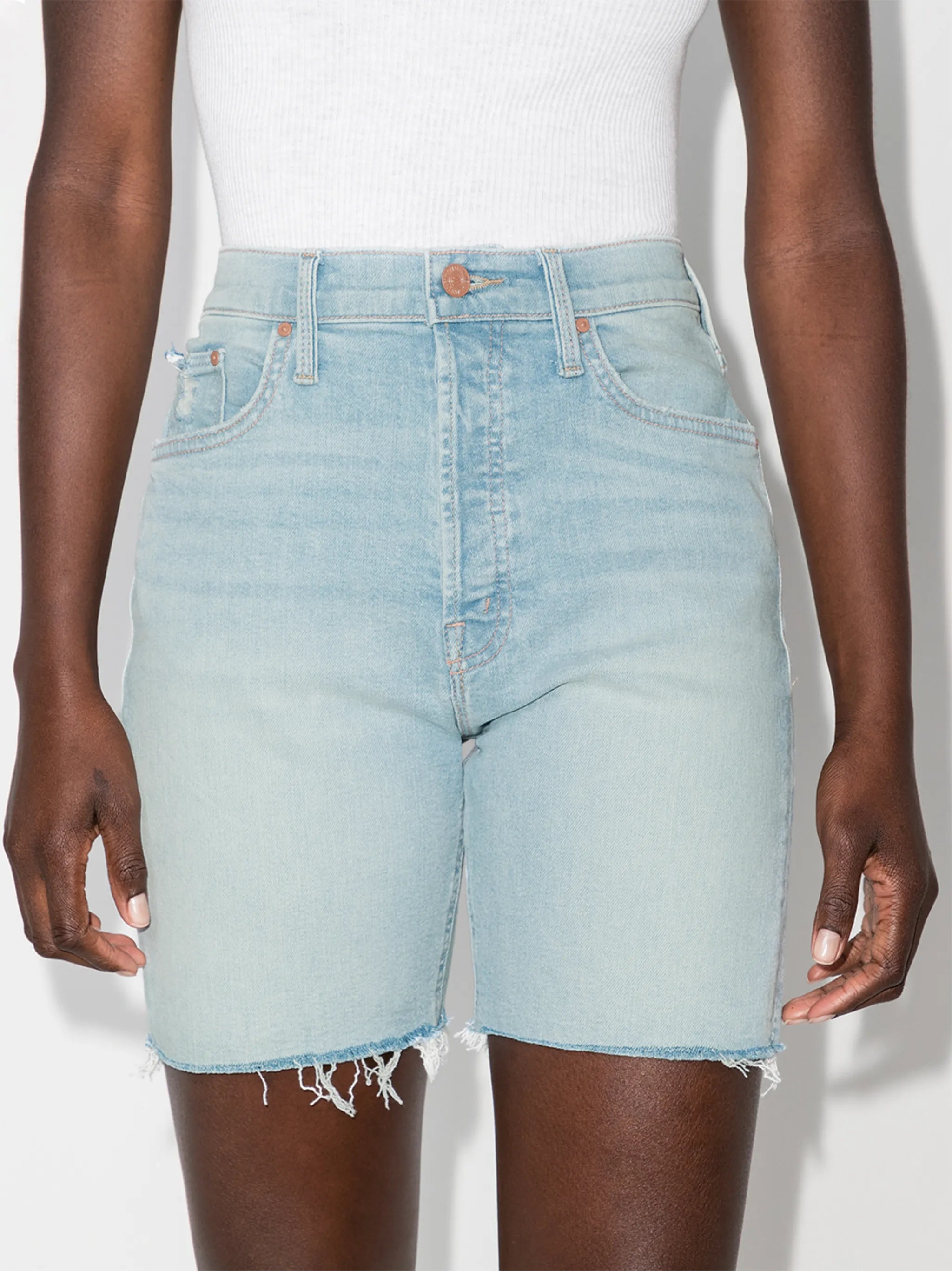 The Tripper frayed-edge denim shorts