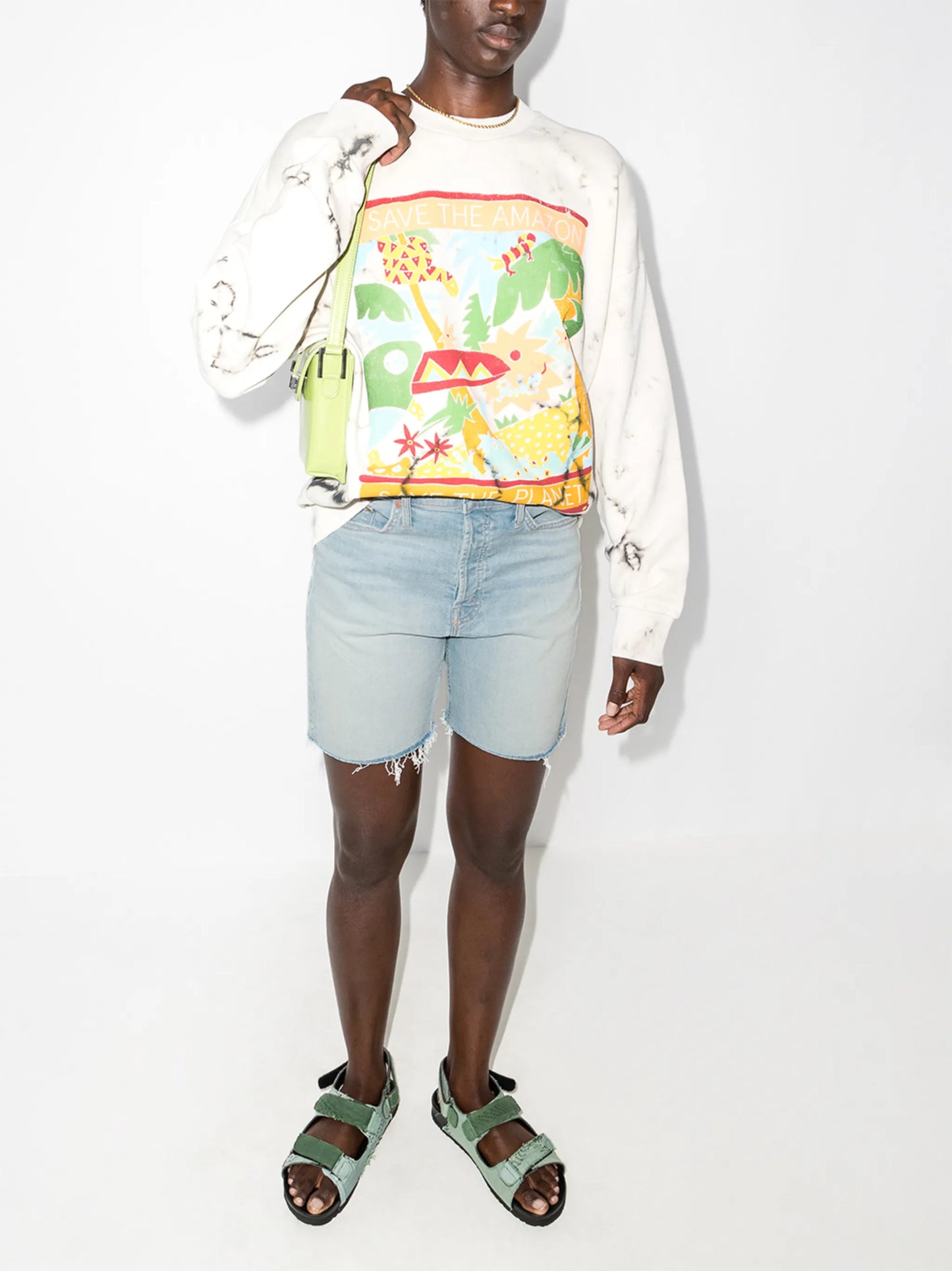 The Tripper frayed-edge denim shorts
