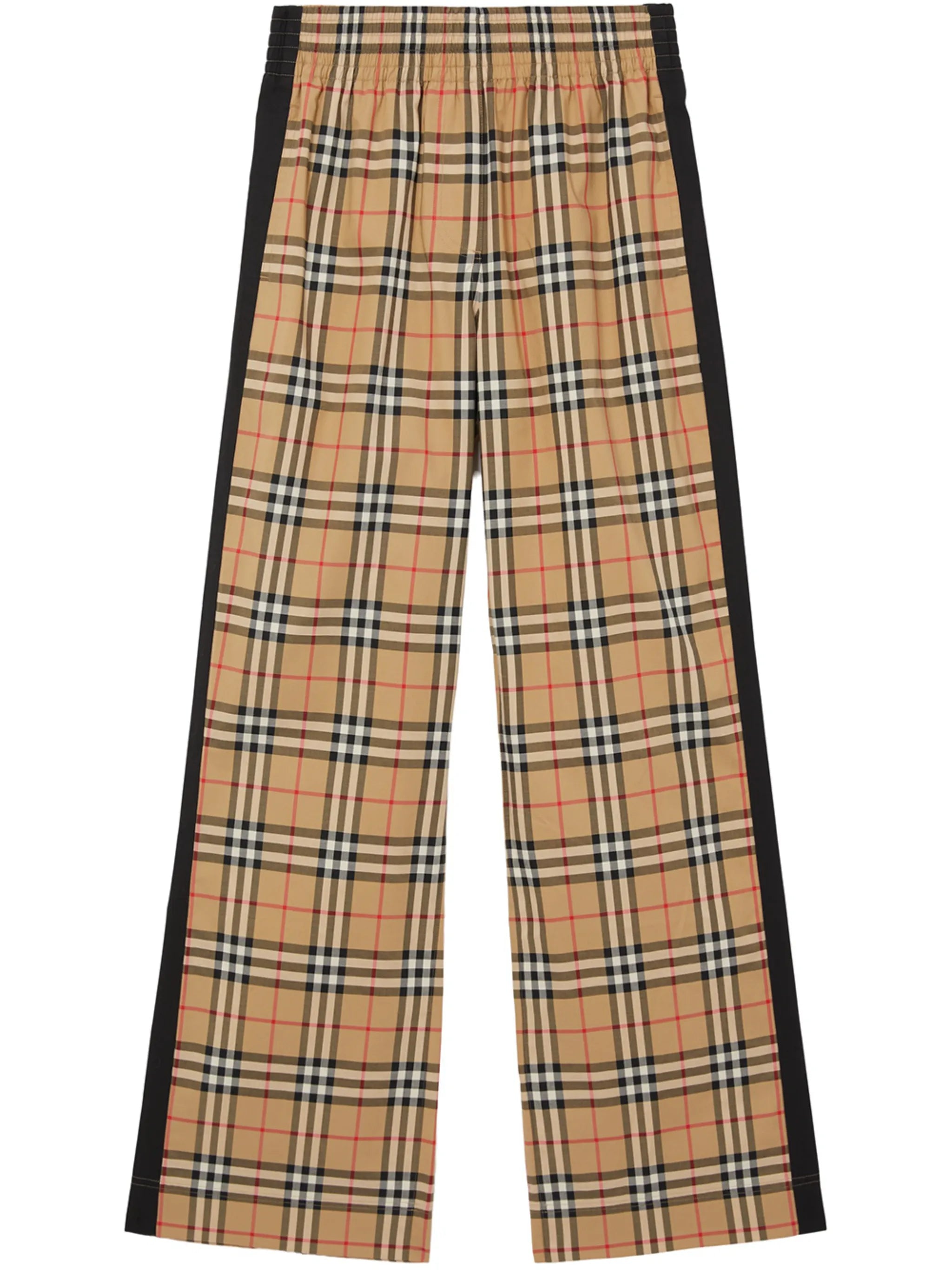 Vintage check high-waisted trousers