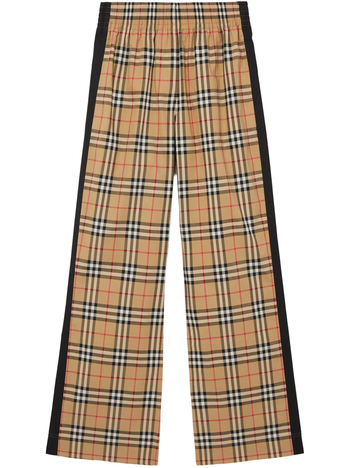 Vintage check high-waisted trousers