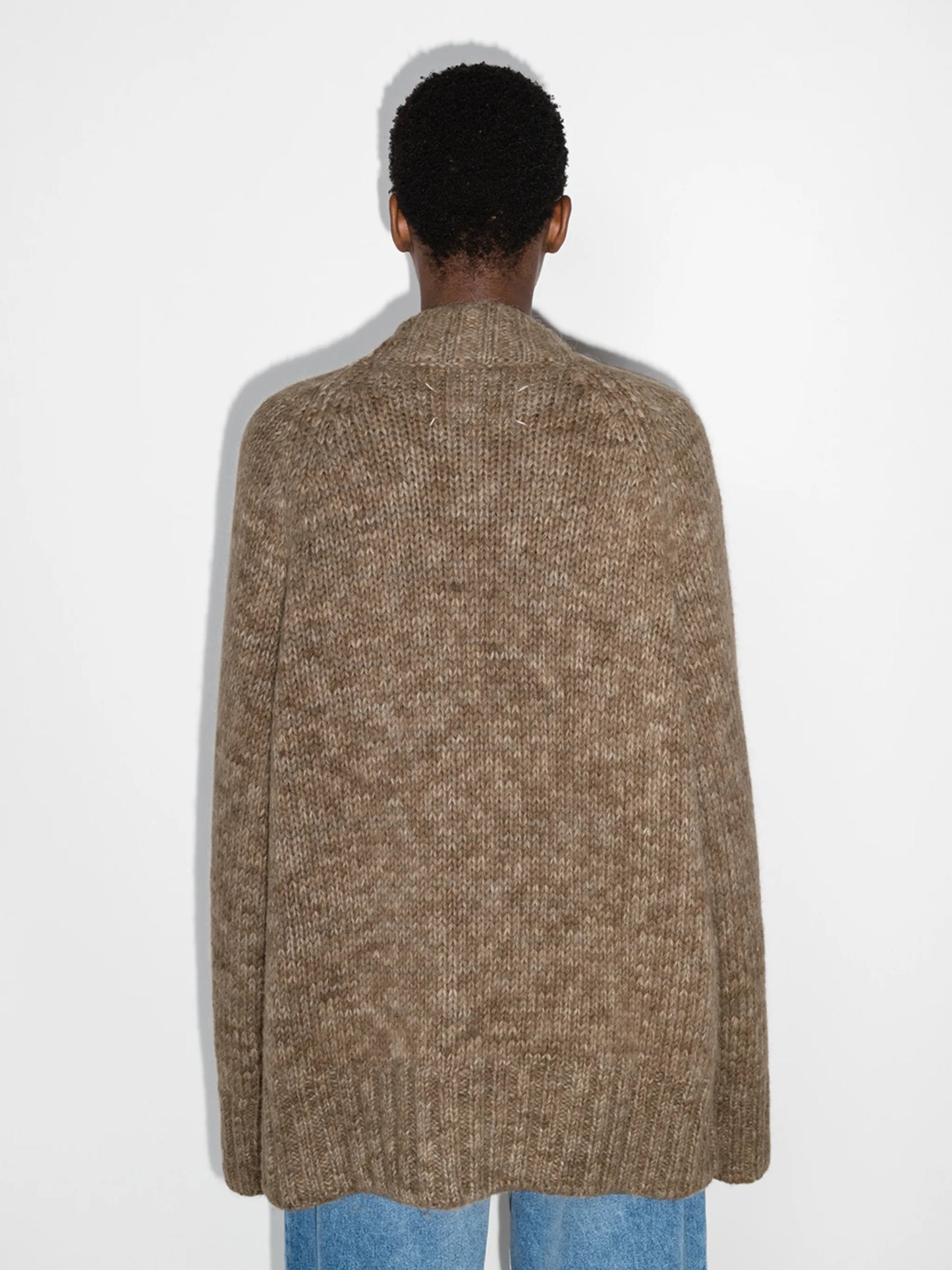 oversized mélange cardigan