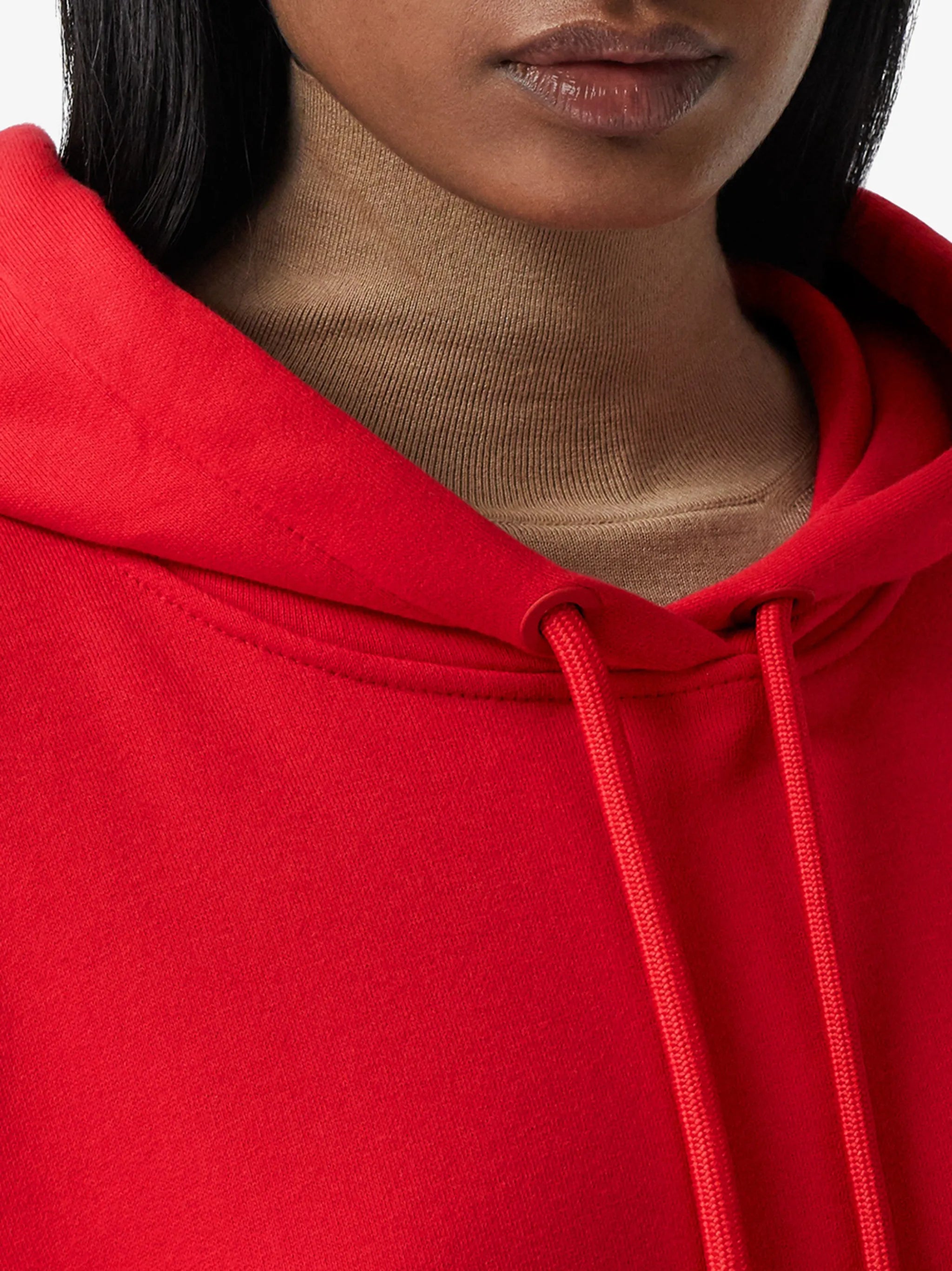 love-print oversized cotton hoodie