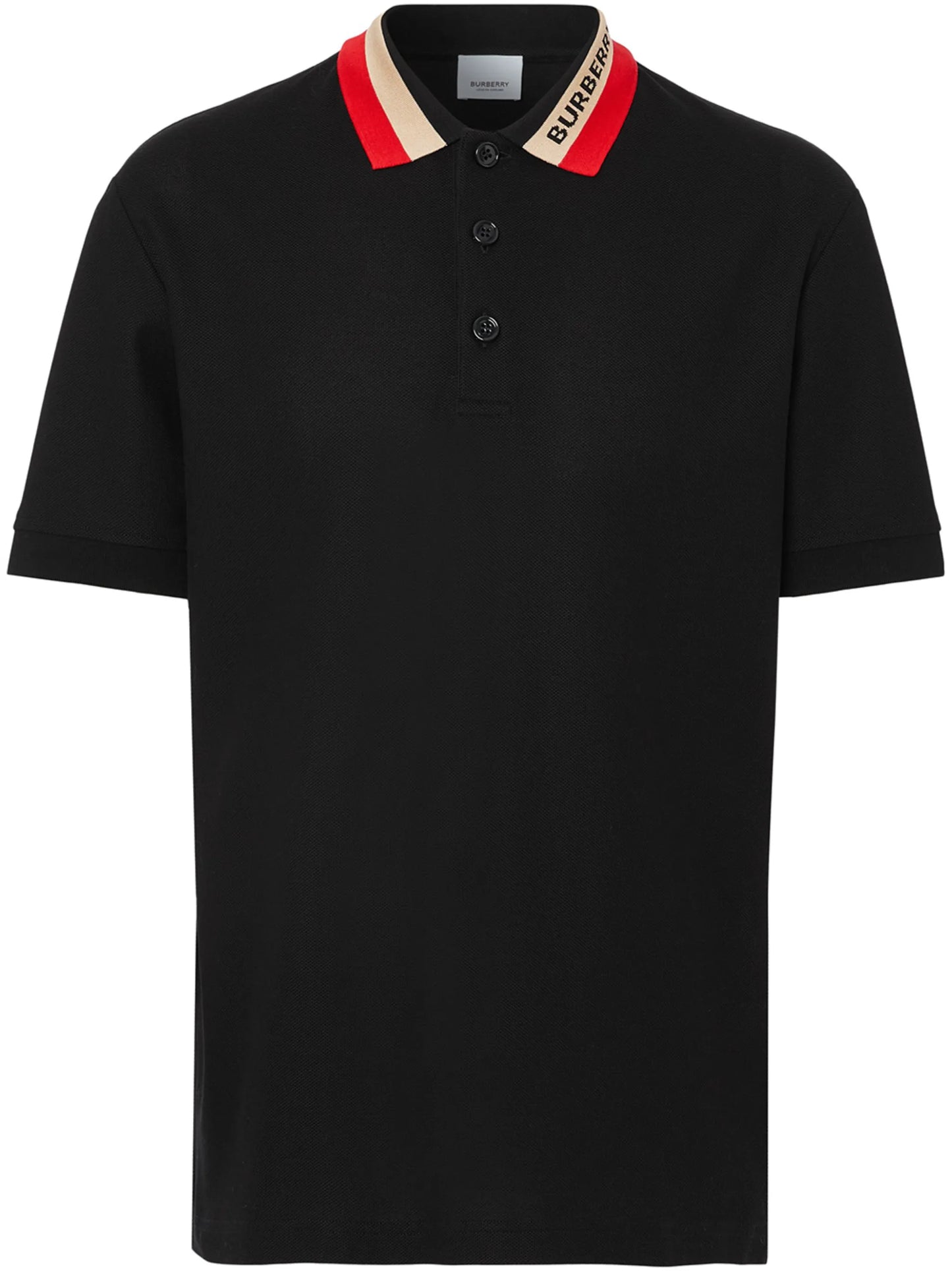 contrast-collar piqué polo shirt