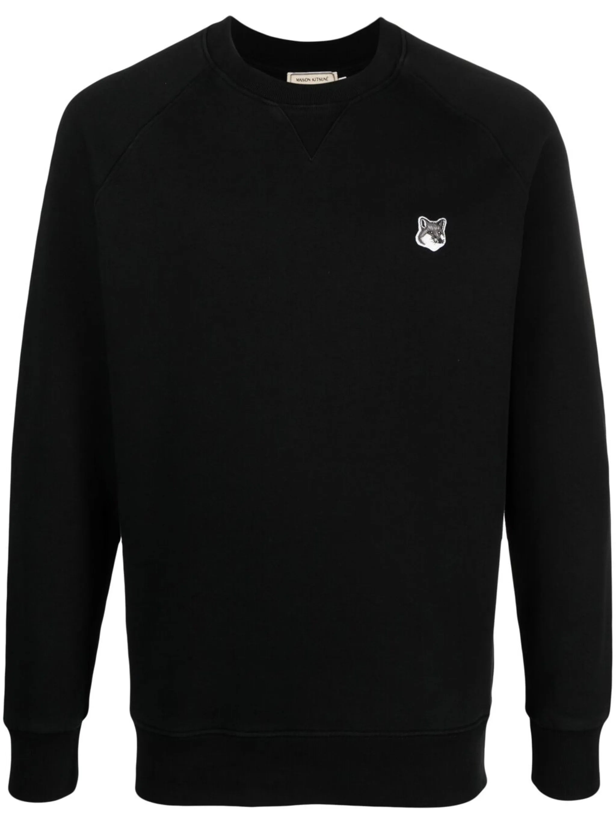 fox-patch cotton sweatshirt