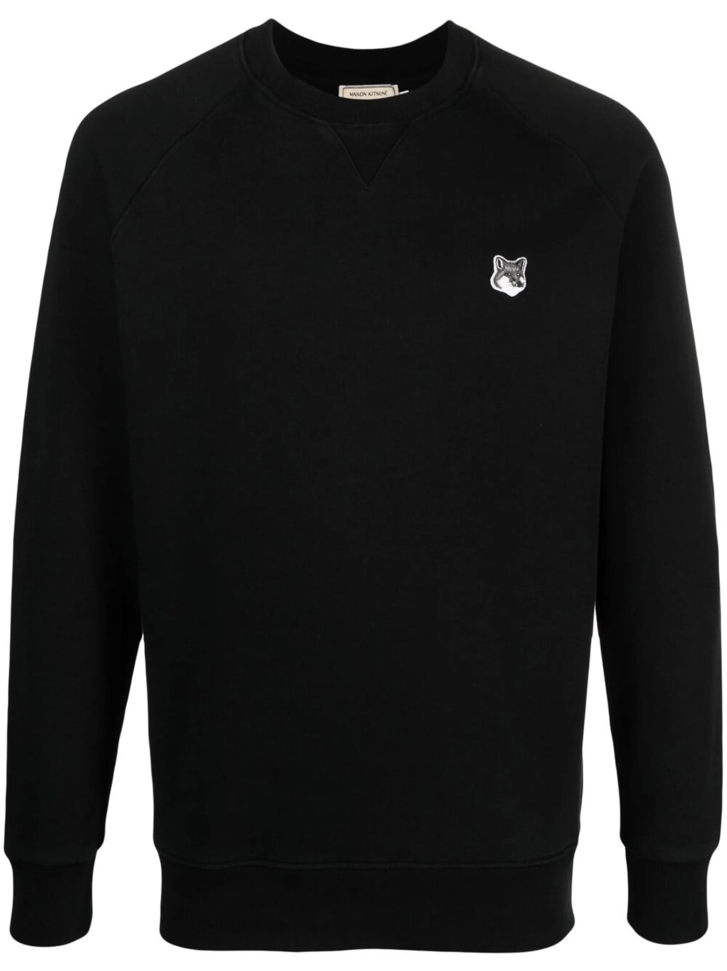 fox-patch cotton sweatshirt