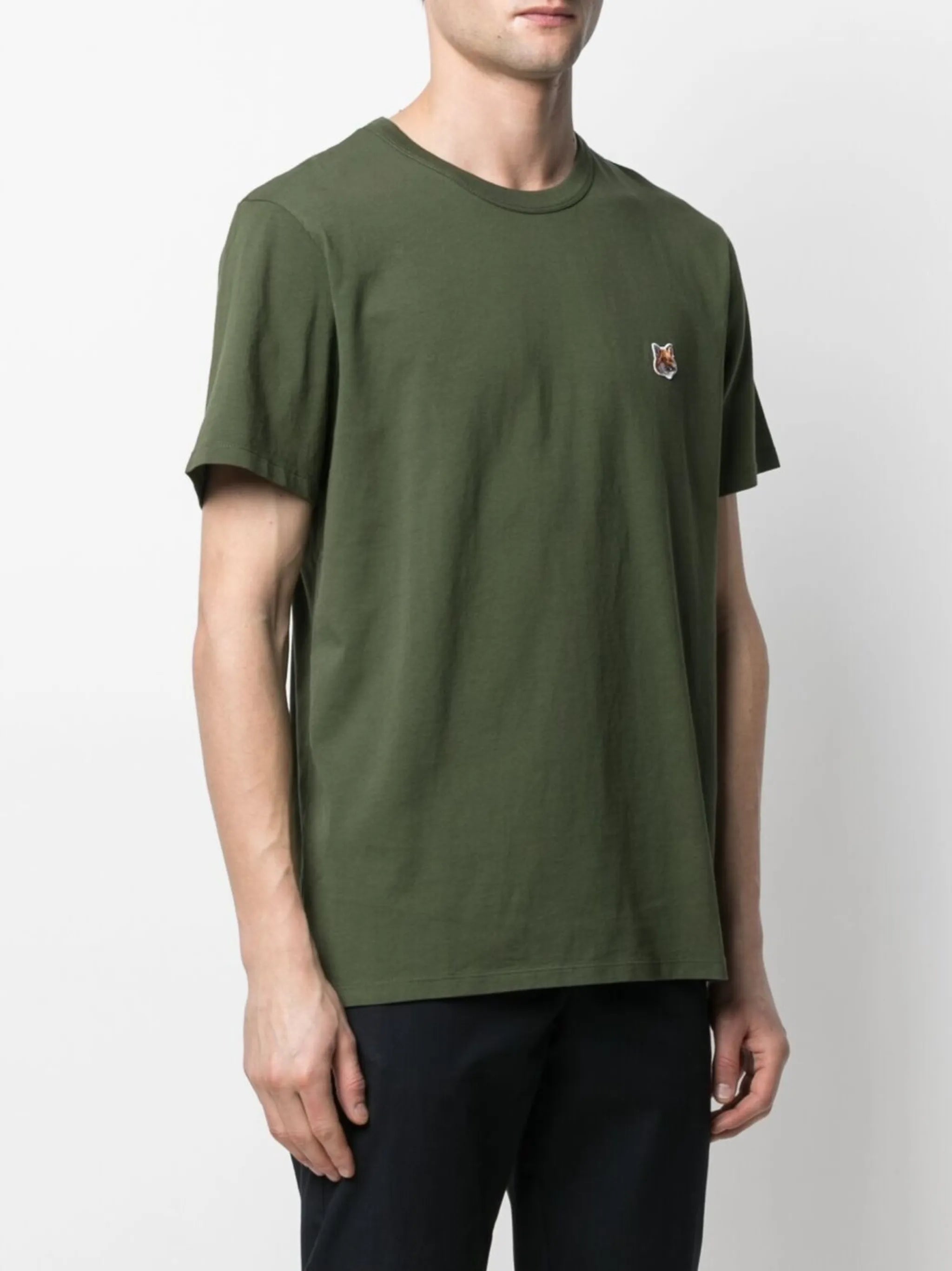 fox-patch cotton T-shirt