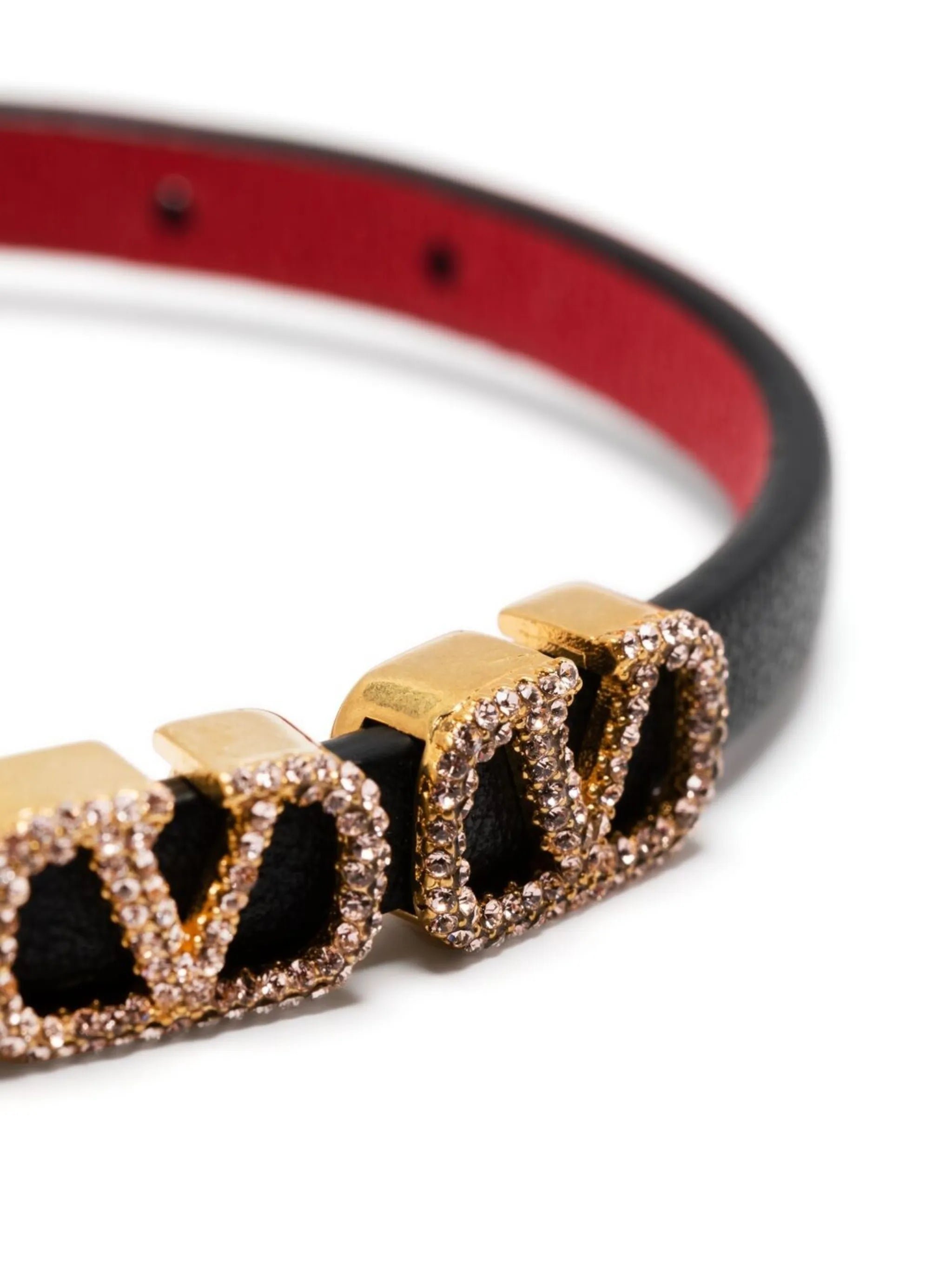 v-logo signature leather bracelet