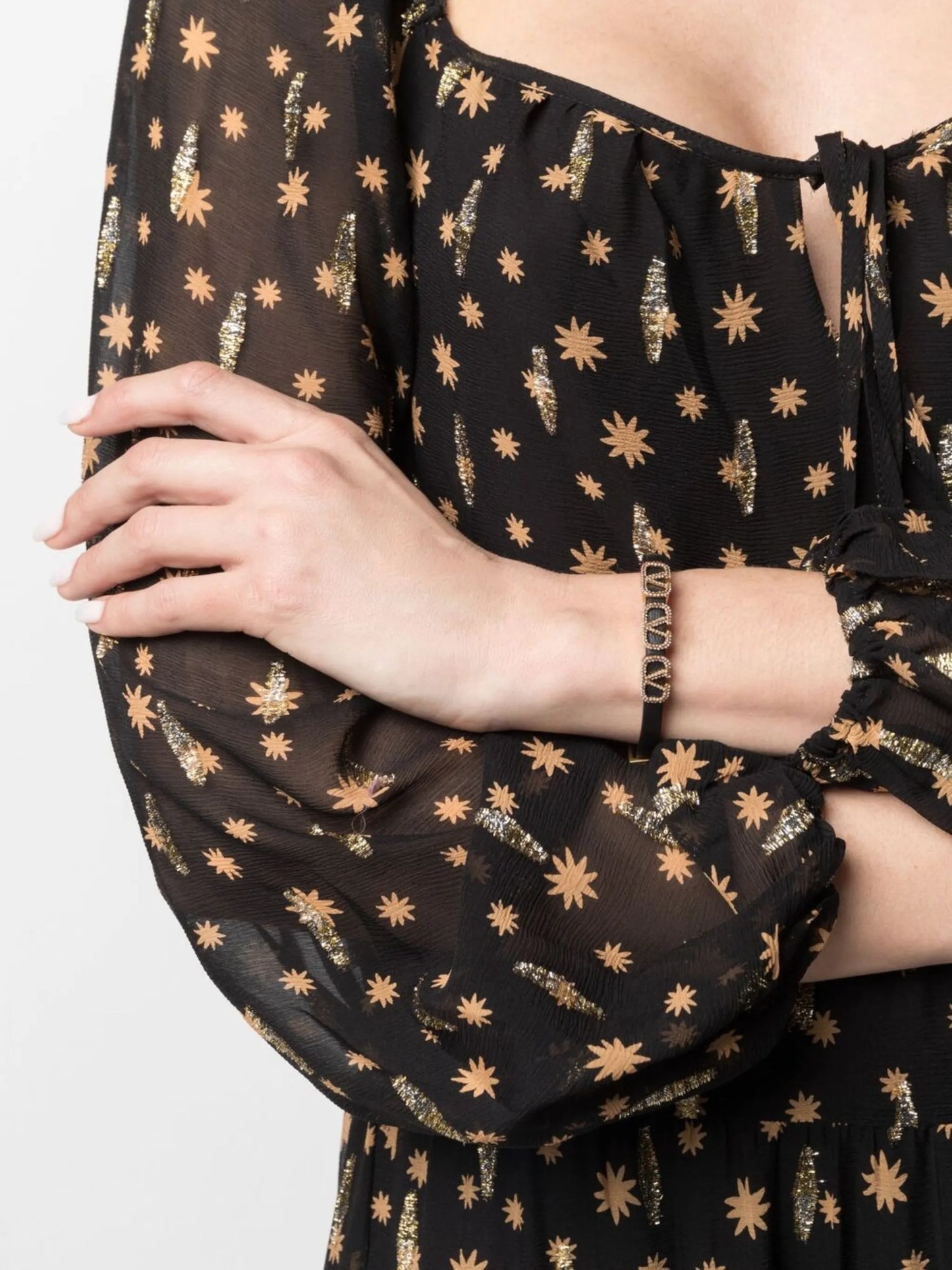 v-logo signature leather bracelet