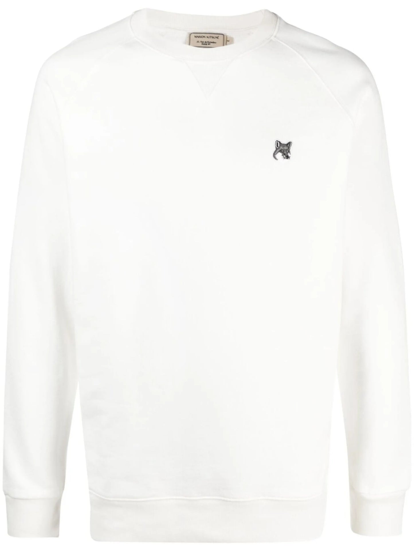 fox-patch cotton sweatshirt