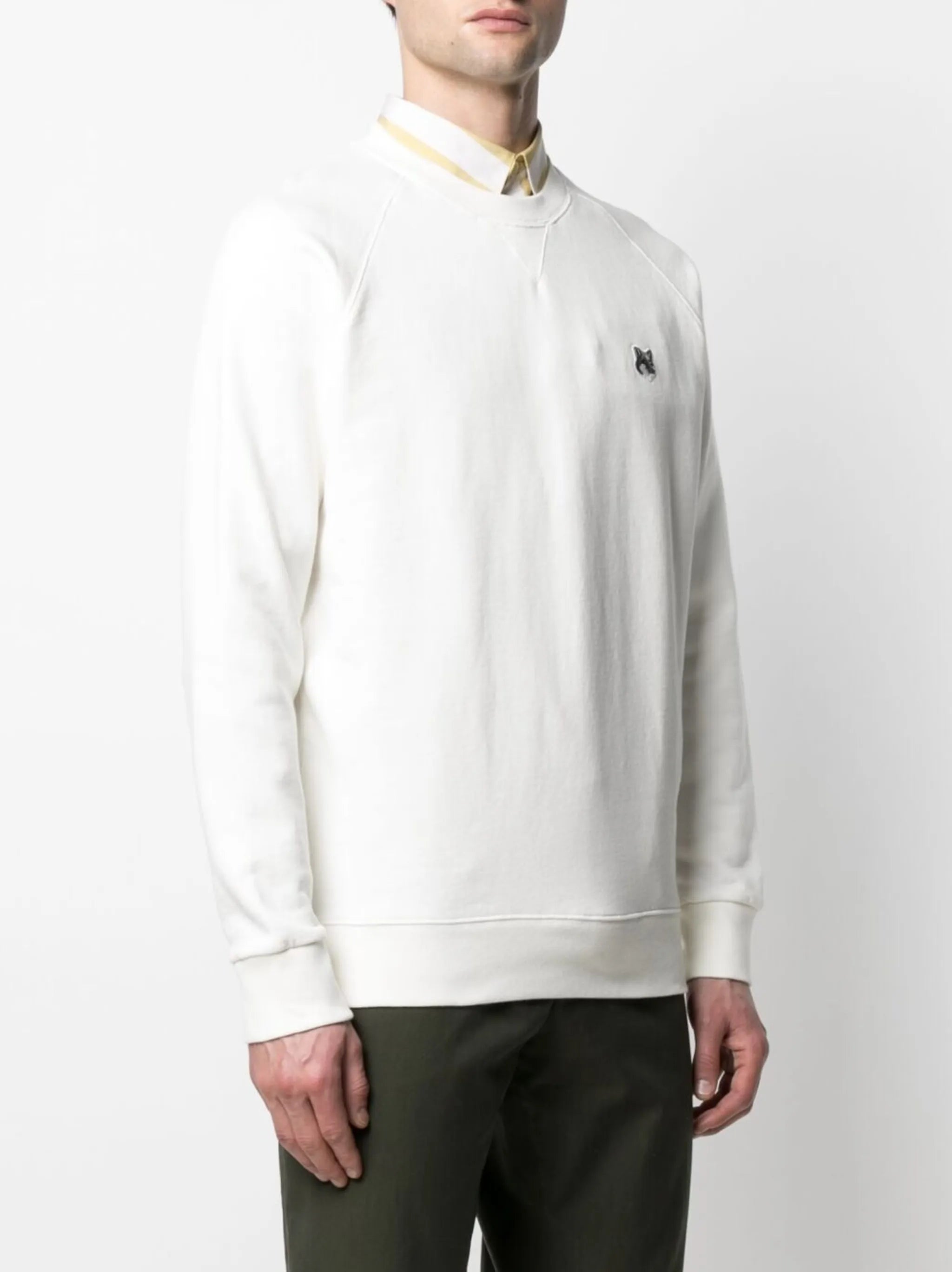 fox-patch cotton sweatshirt