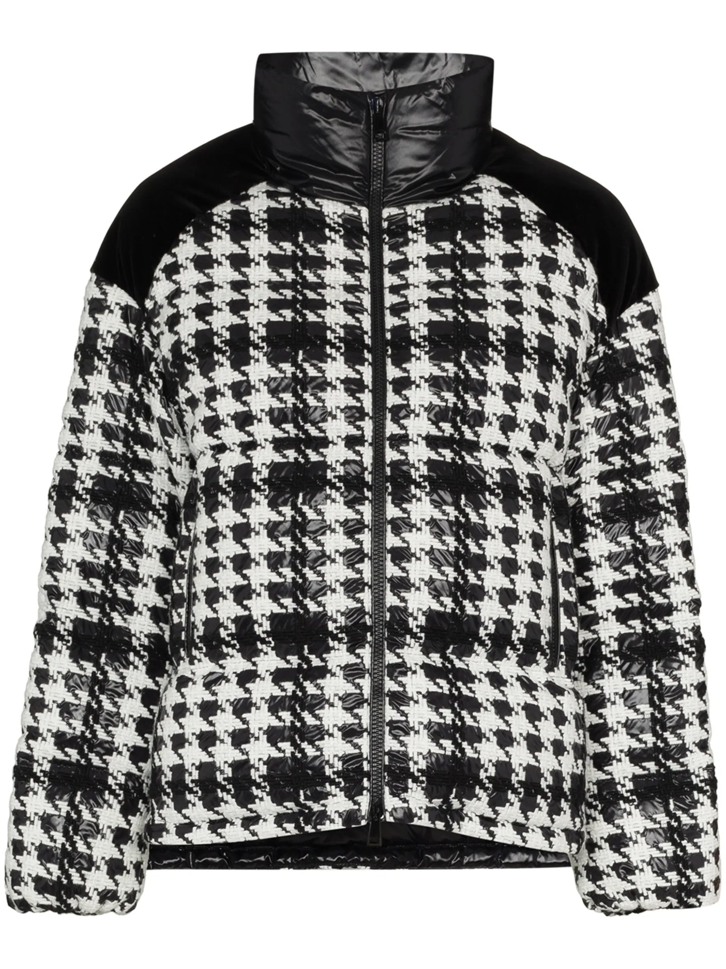Erine houndstooth-pattrn puffer jacket