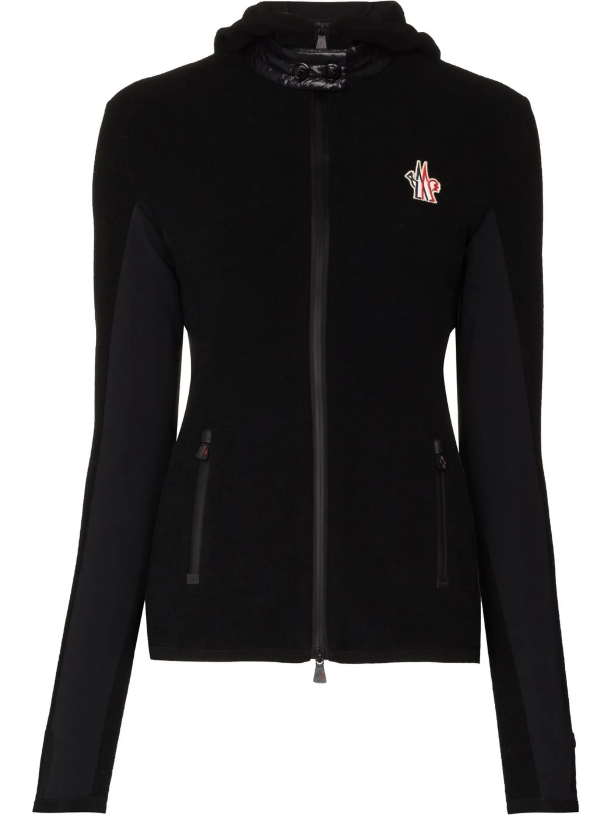zip-front knitted cardigan
