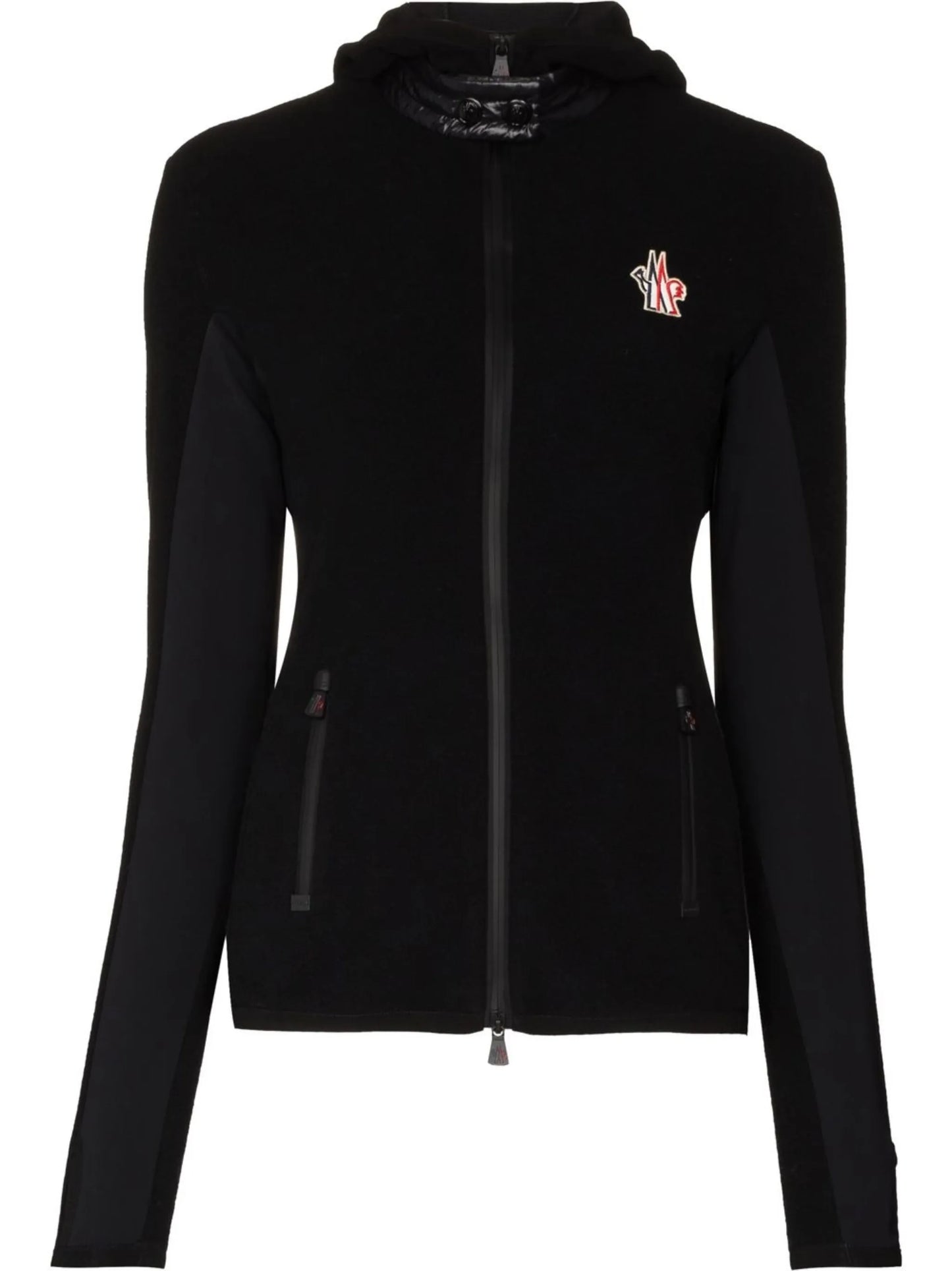 zip-front knitted cardigan