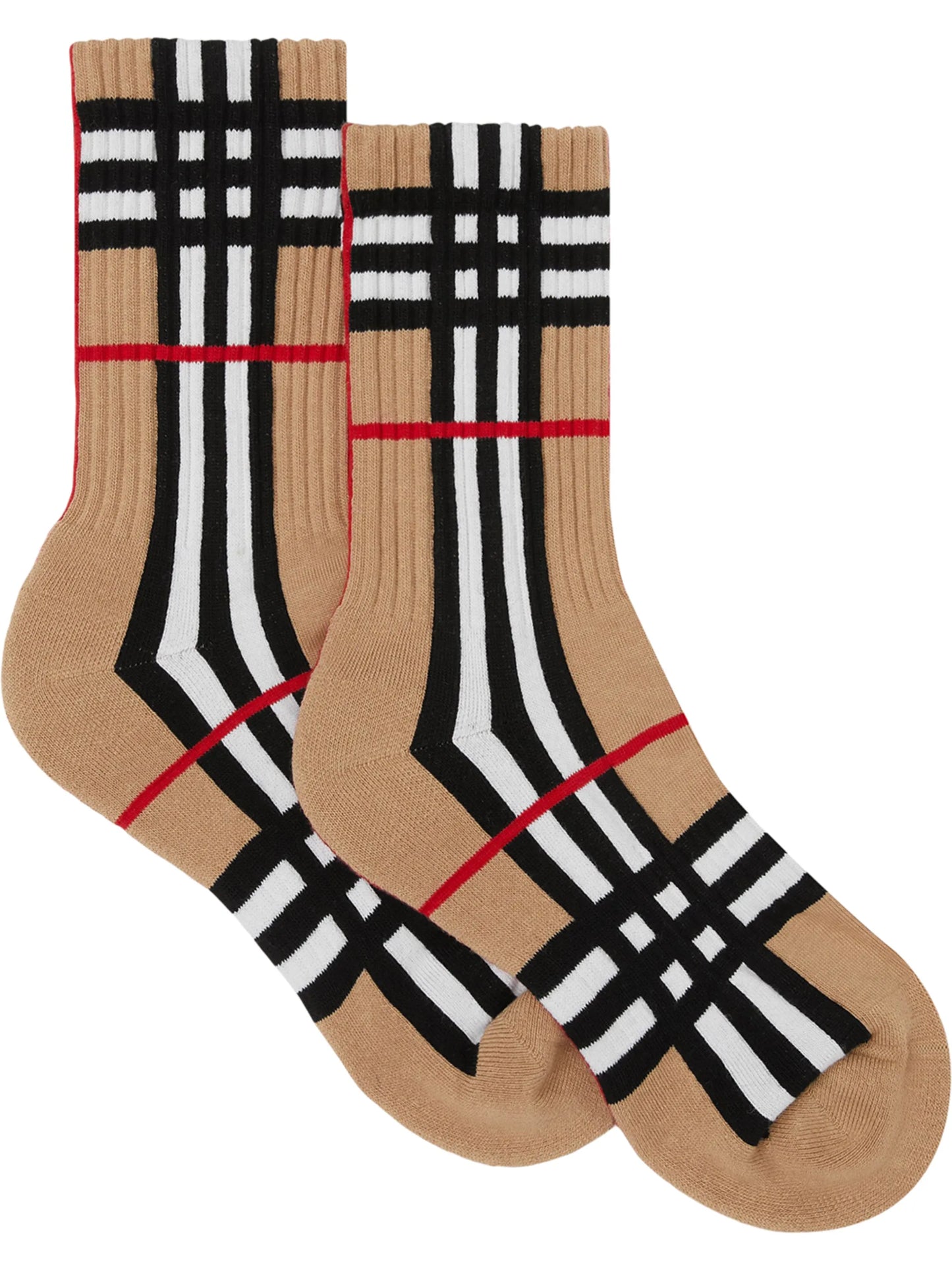 check-intarsia socks