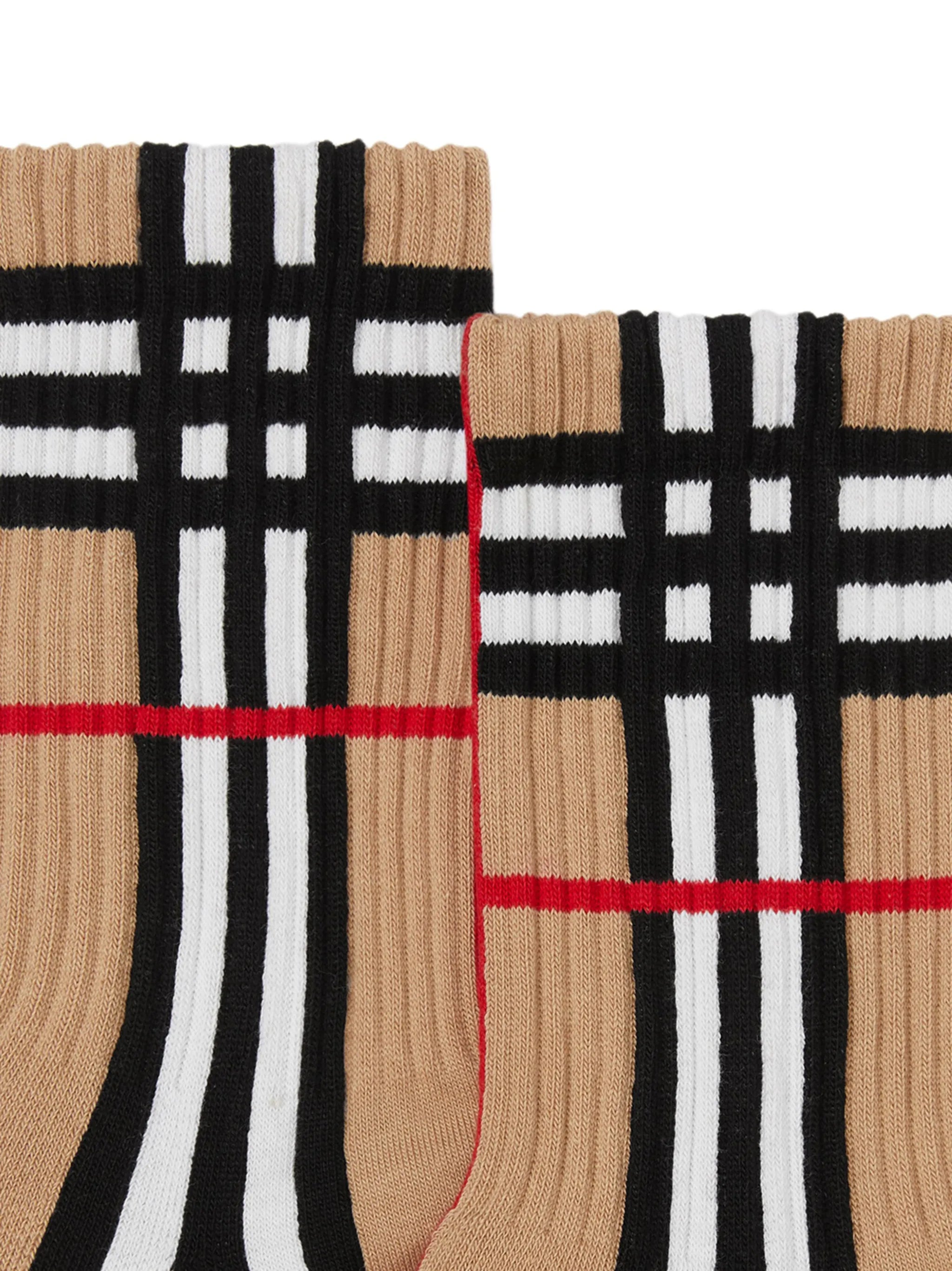 check-intarsia socks