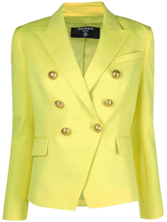 fitted double-breasted blazer
