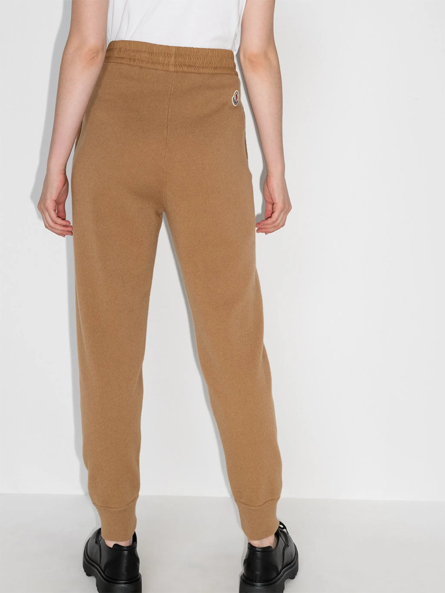 knitted high-waisted track pants