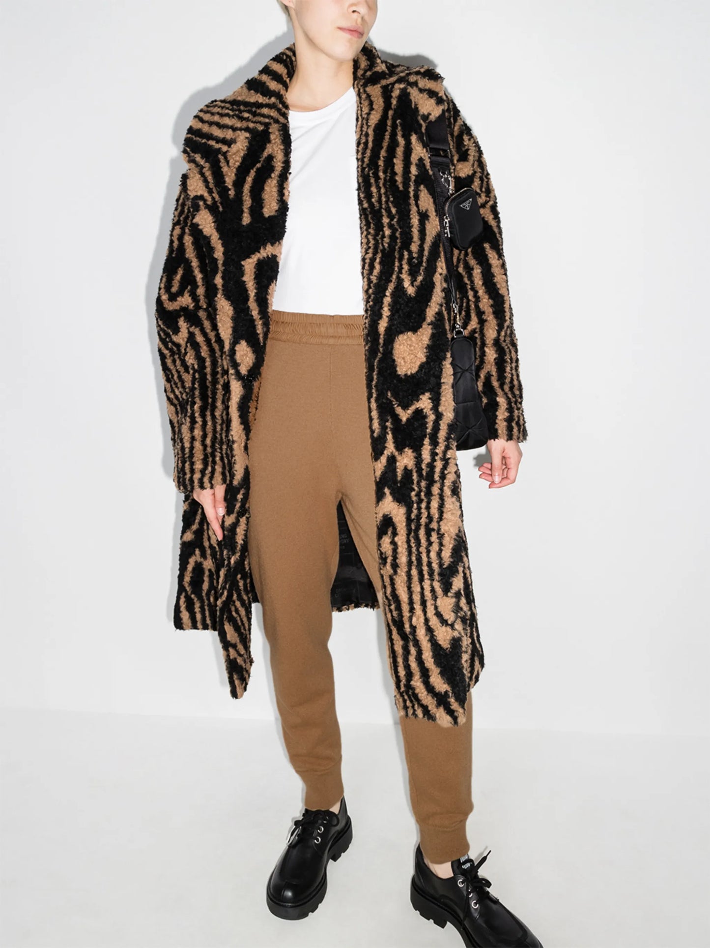knitted high-waisted track pants