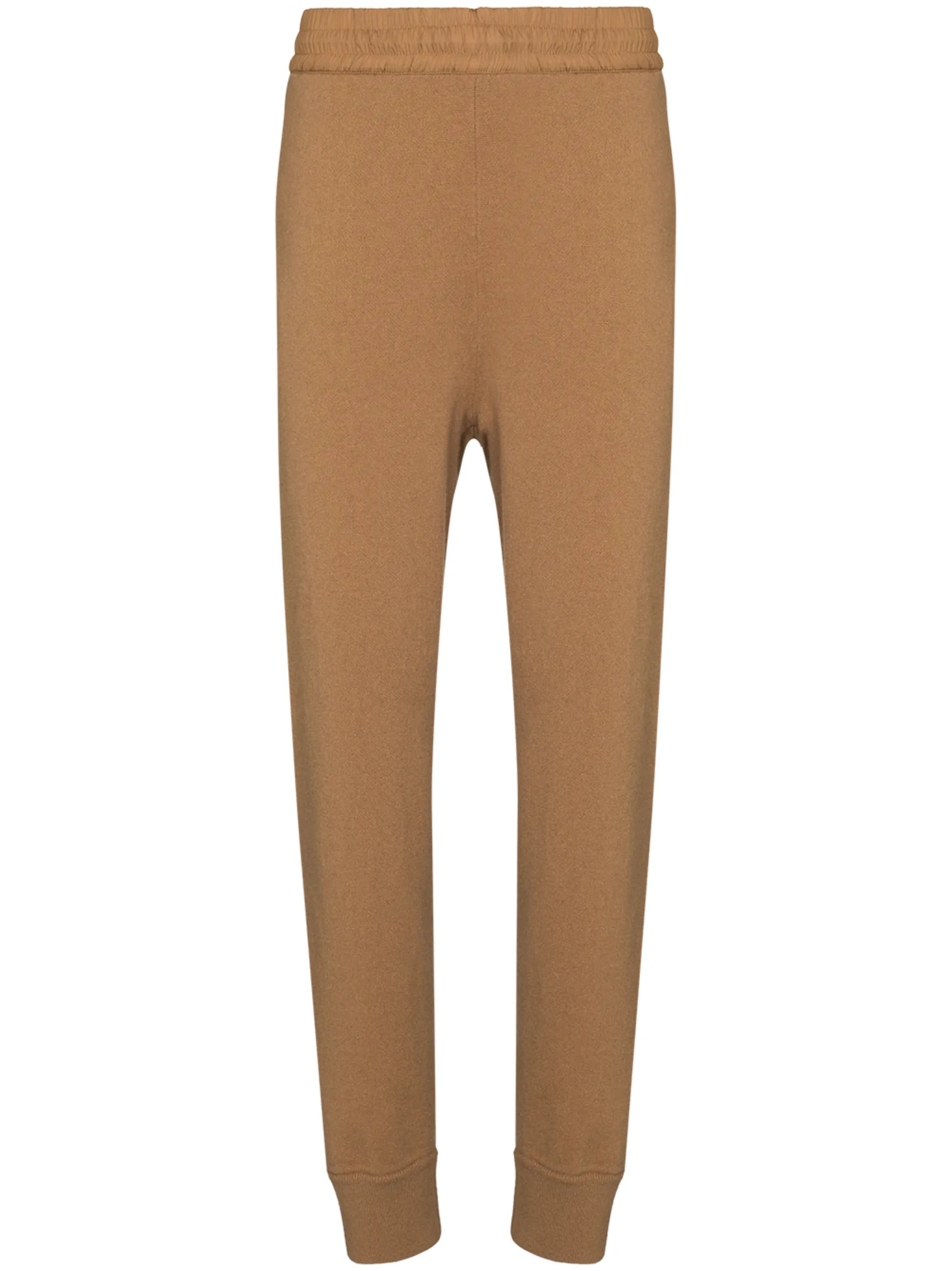 knitted high-waisted track pants