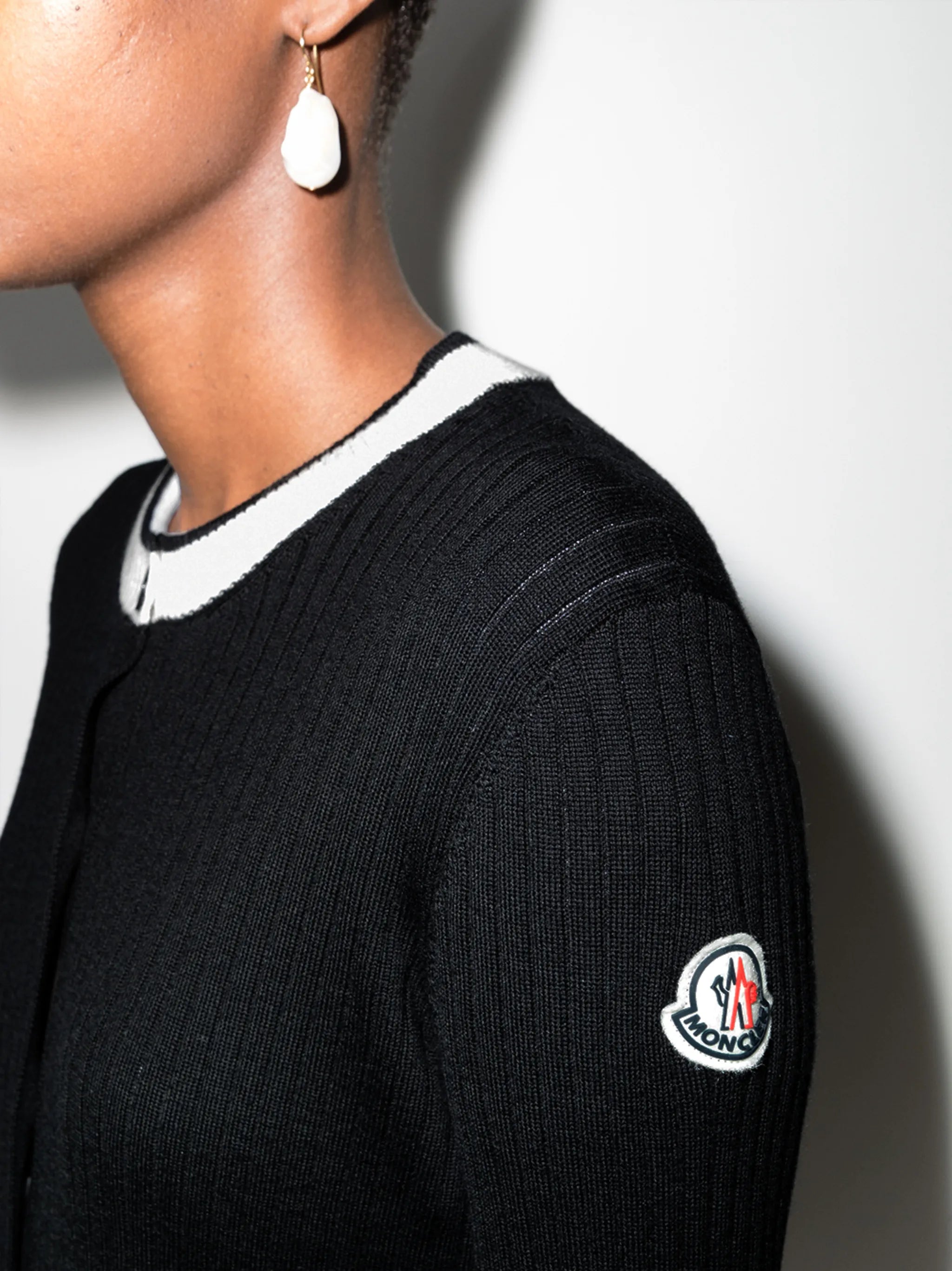 ribbed-knit wool cardigan