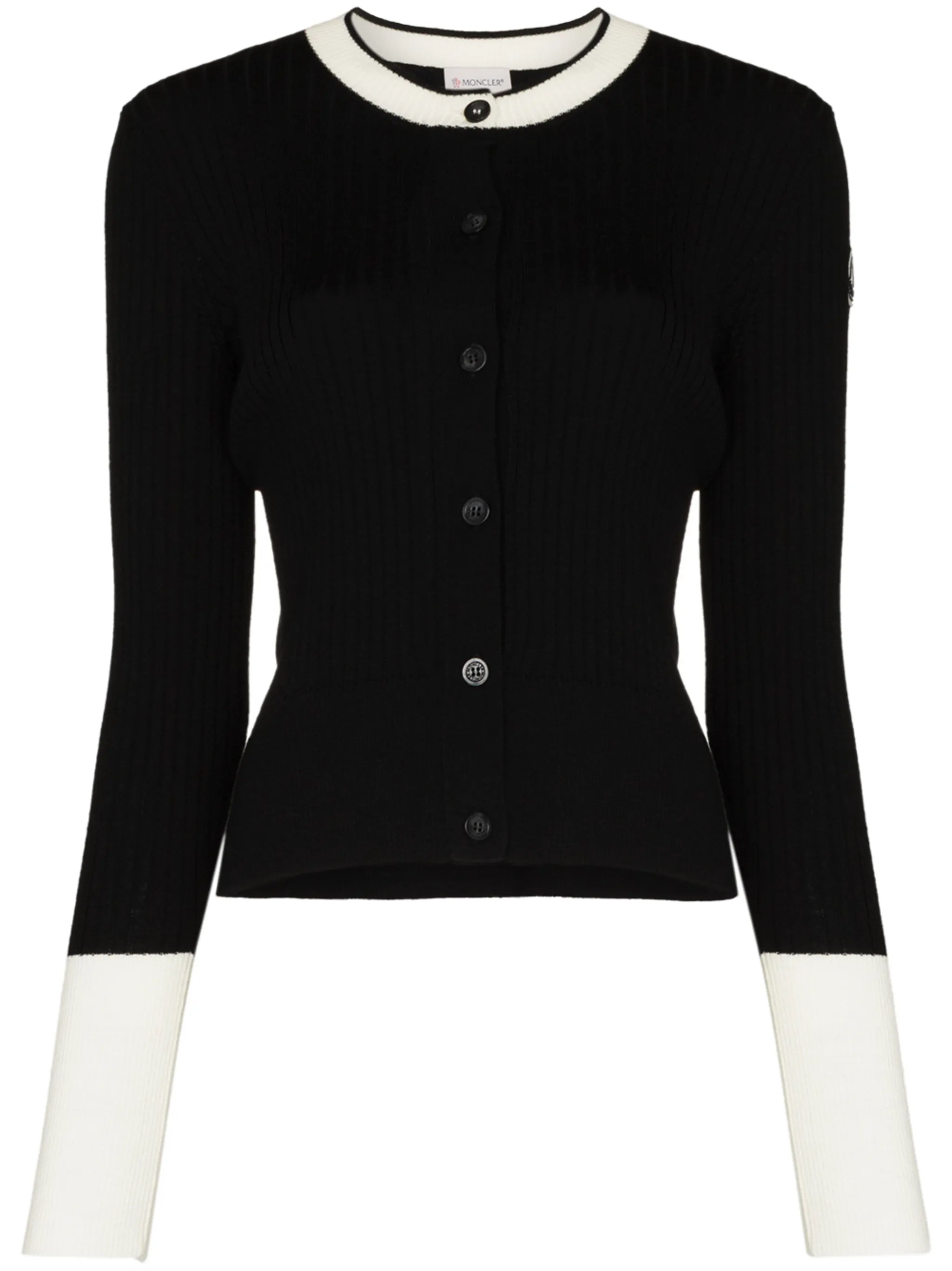 ribbed-knit wool cardigan