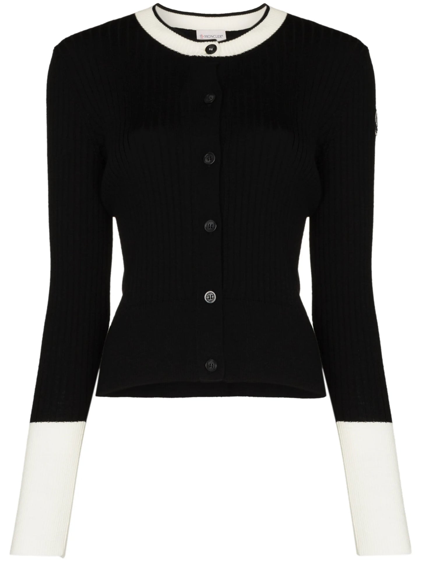ribbed-knit wool cardigan