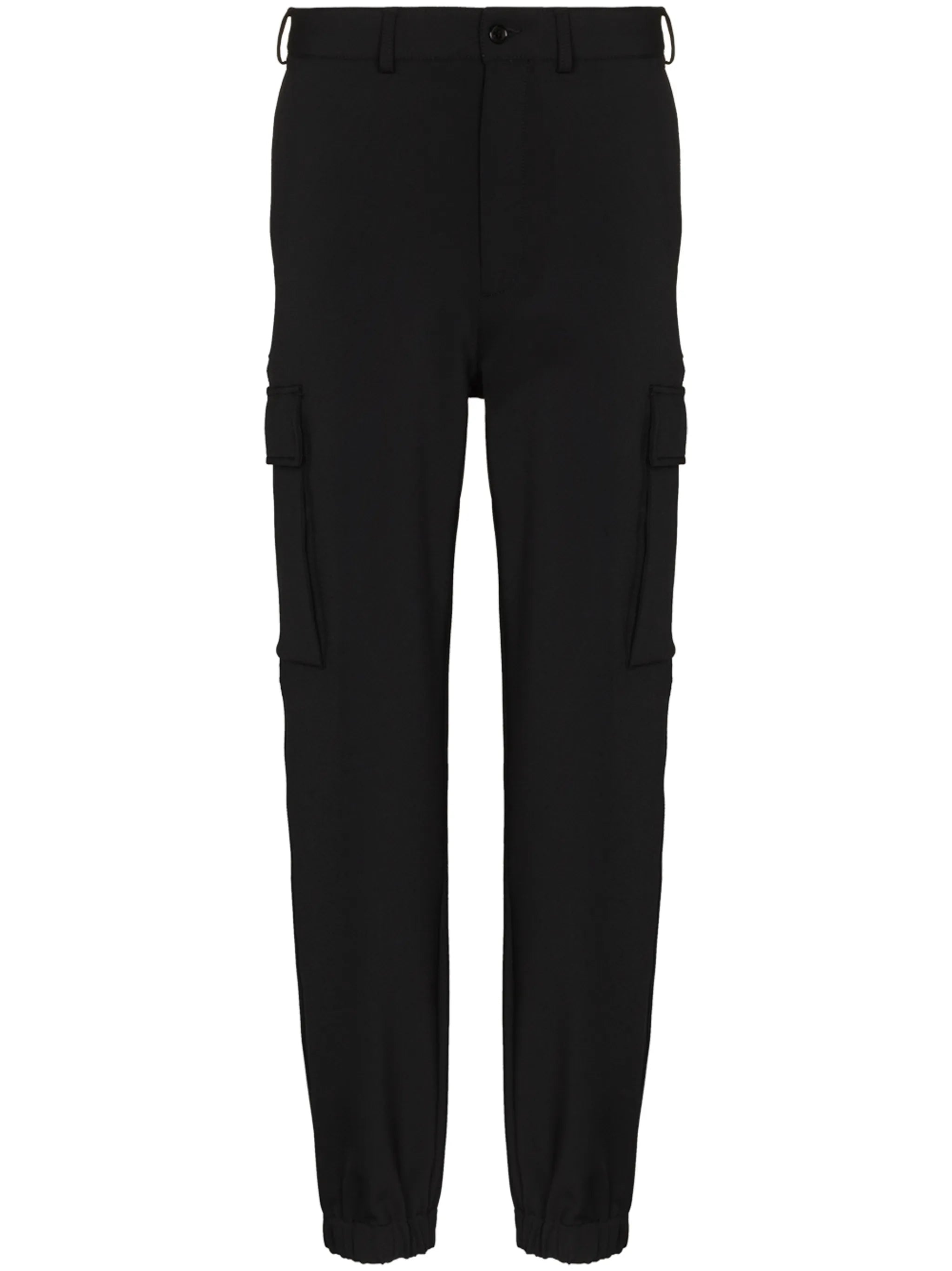high-waisted cargo trousers