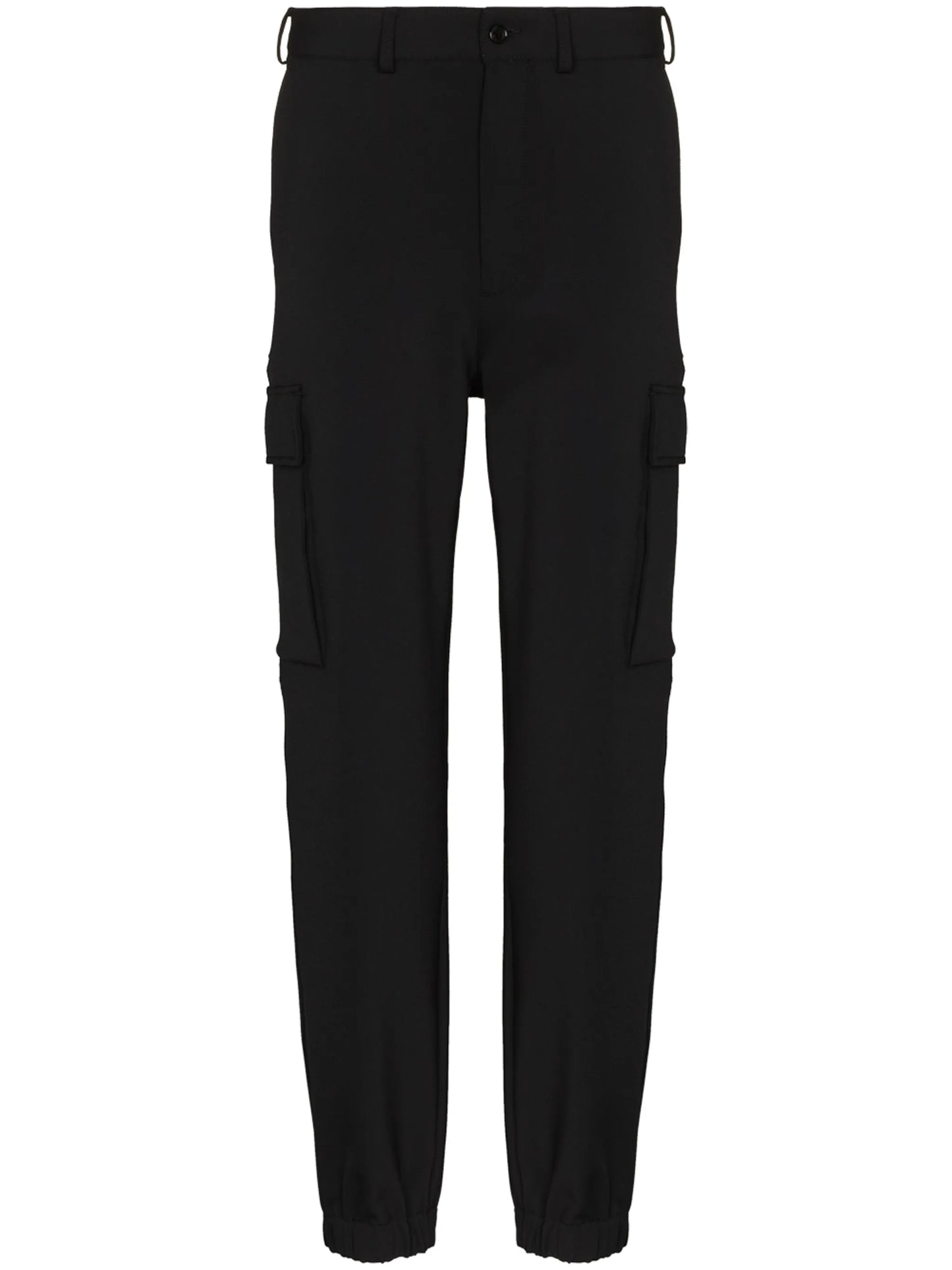 high-waisted cargo trousers