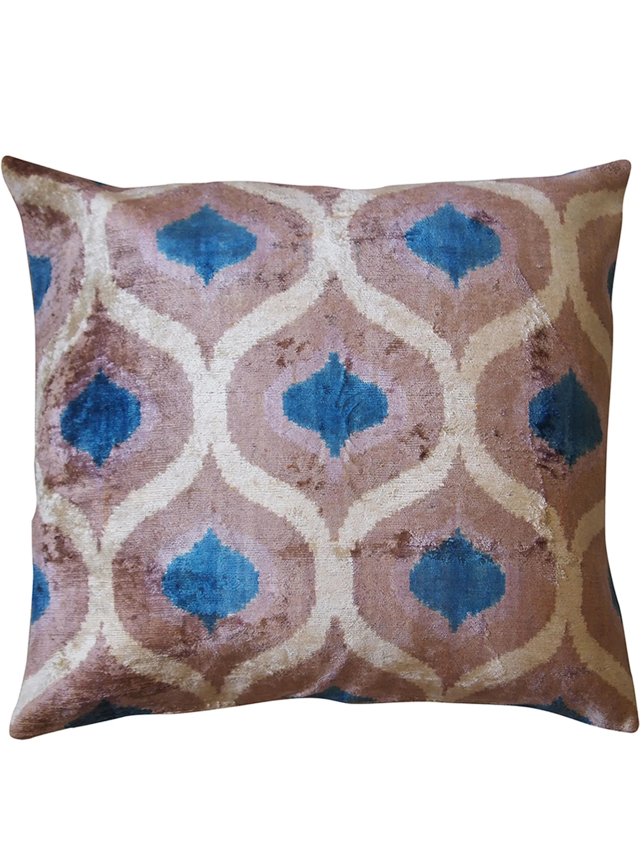 jacquard silk velvet-blend cushion