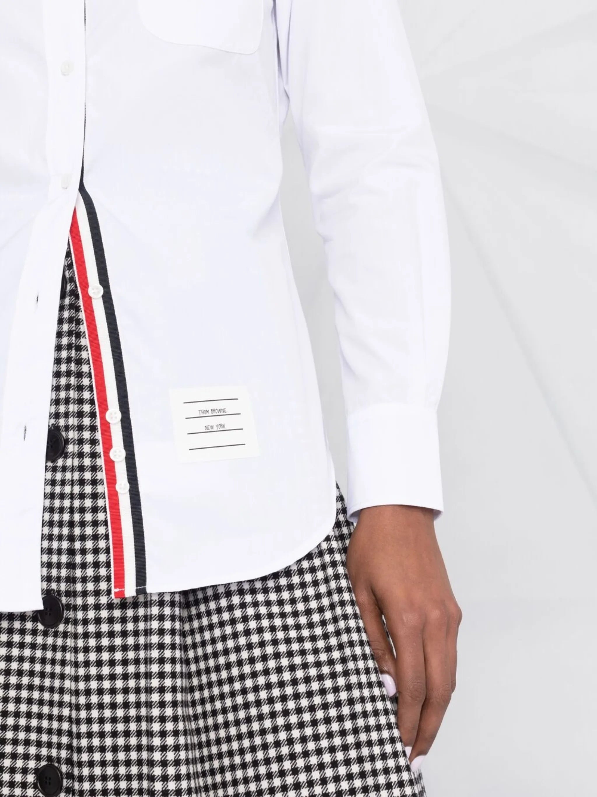 logo-patch cotton shirt