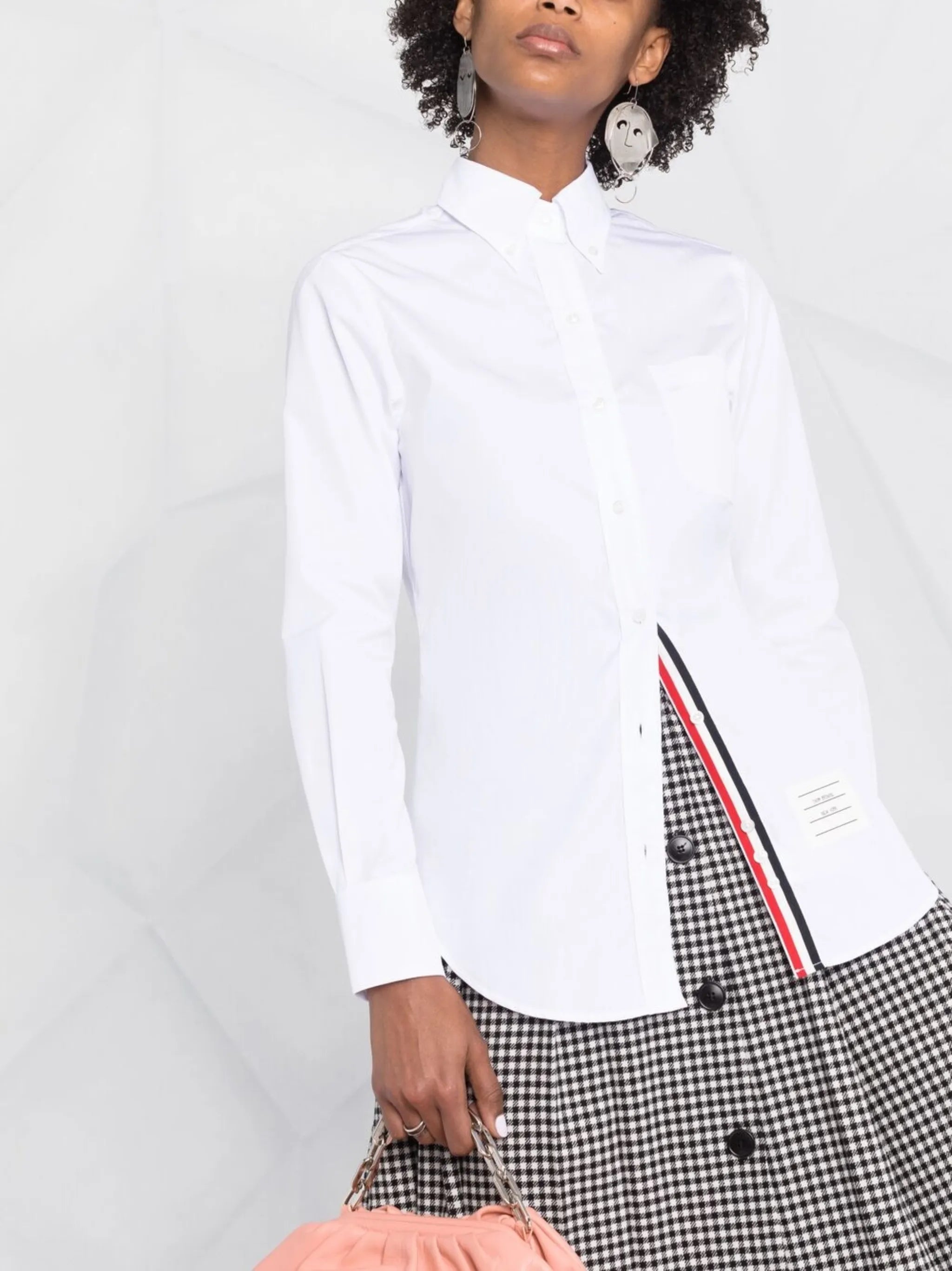 logo-patch cotton shirt