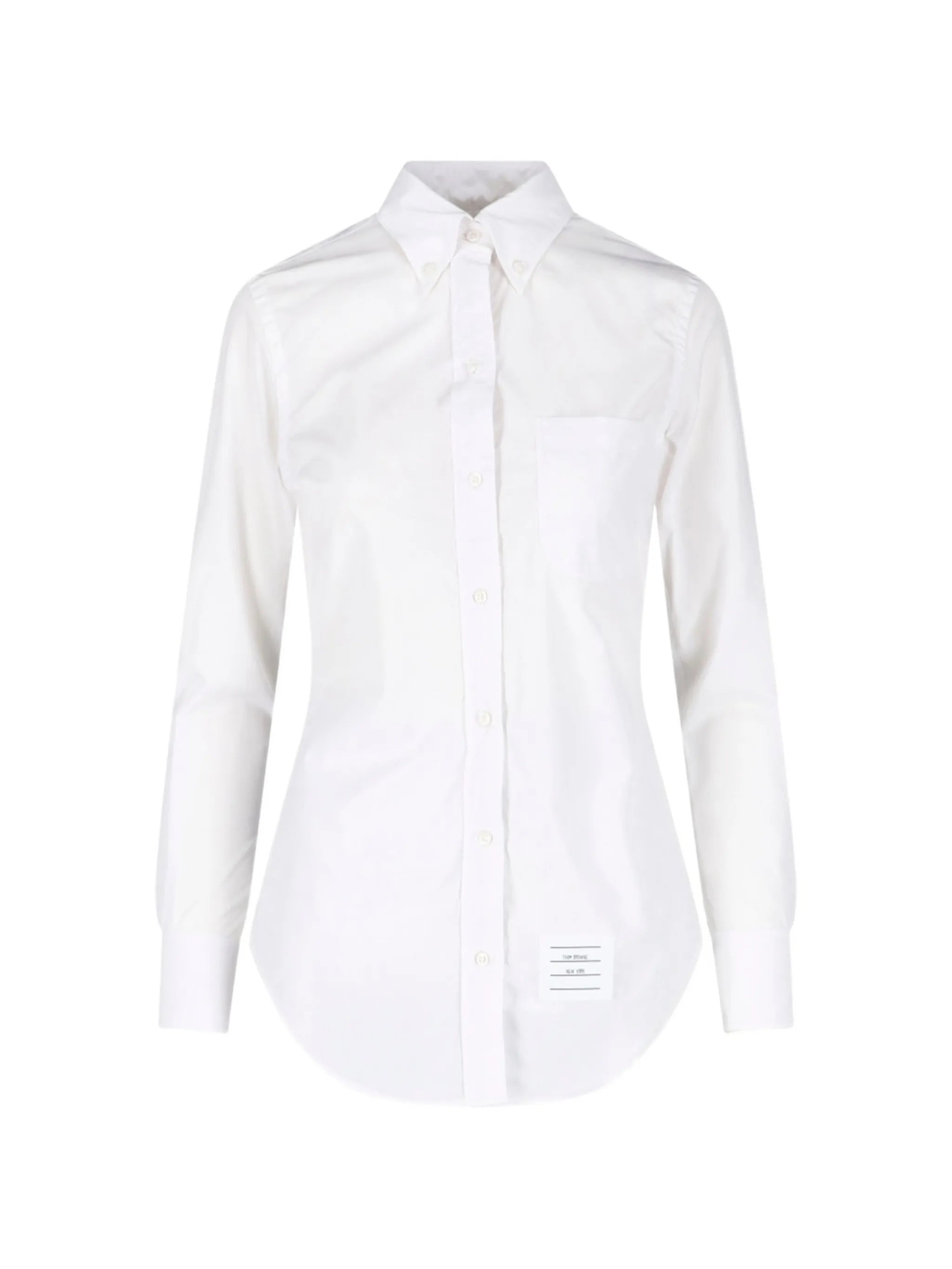 logo-patch cotton shirt