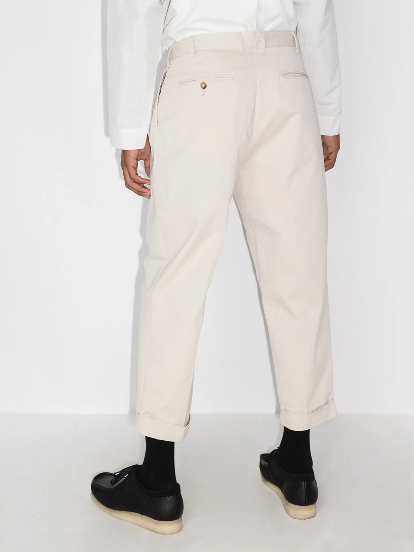 double pleated chinos