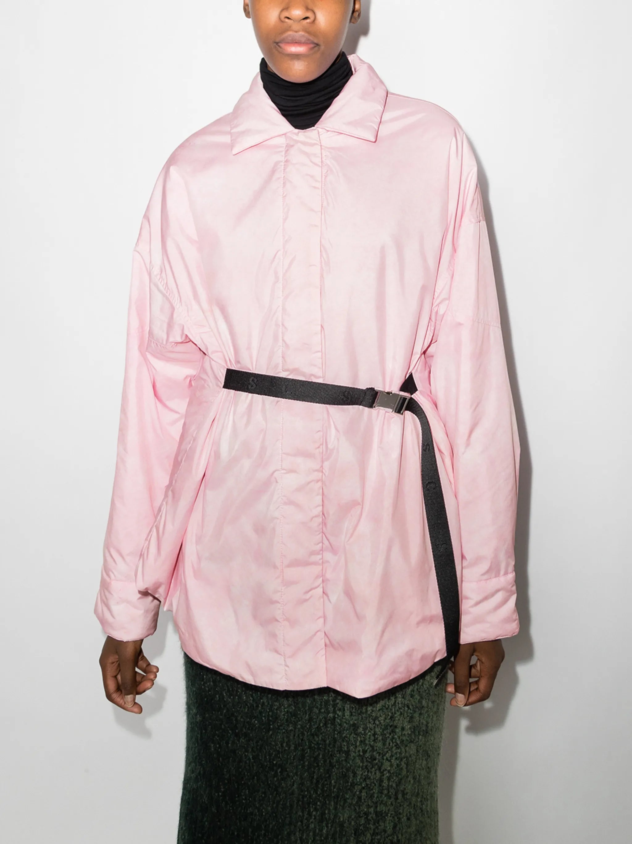 Liv belted shirt jacket