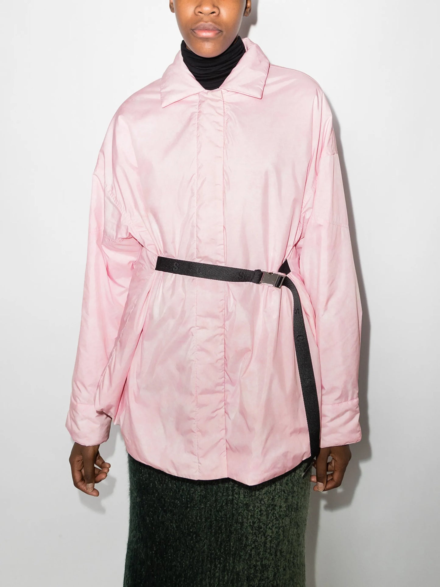 Liv belted shirt jacket