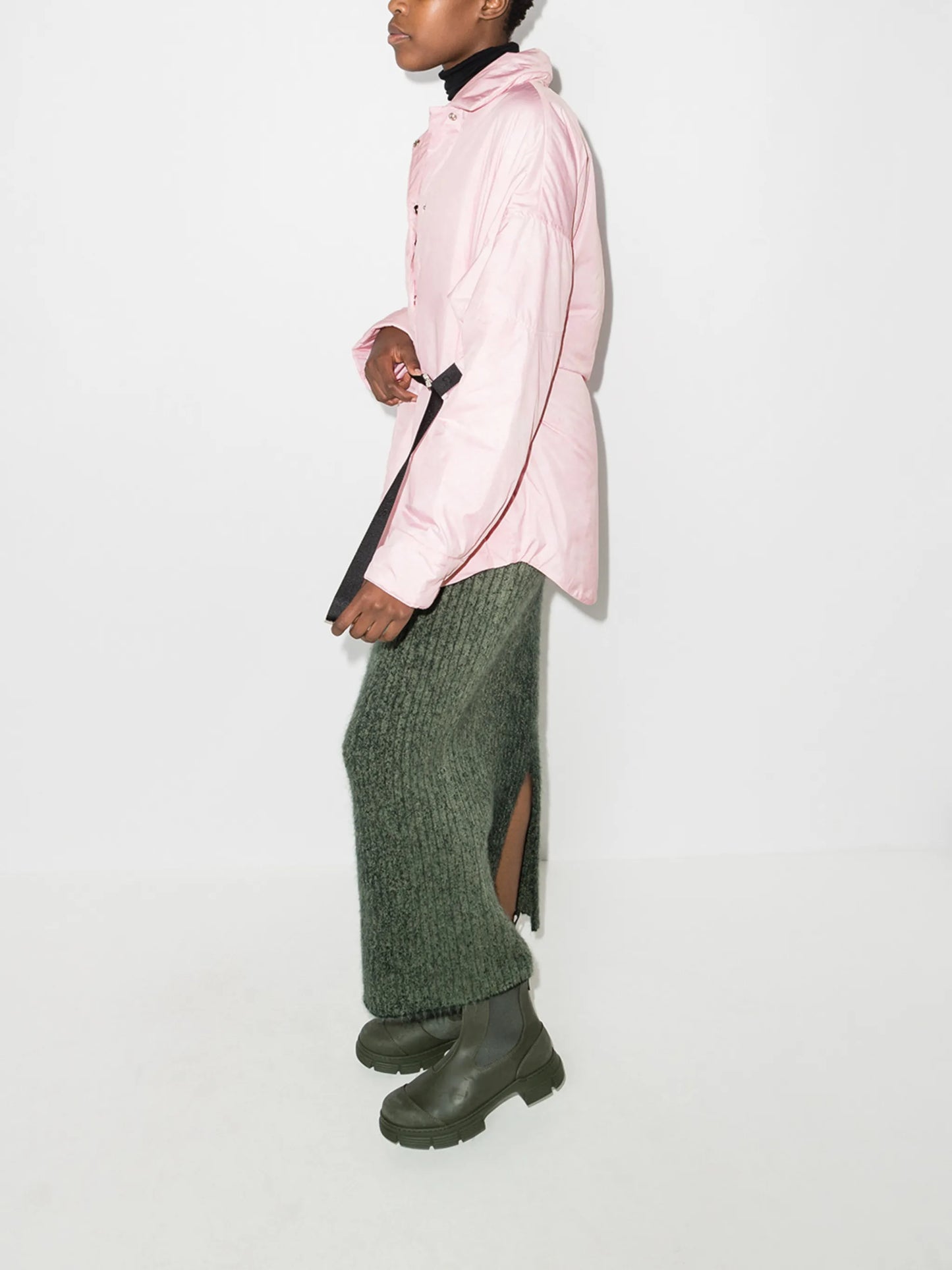 Liv belted shirt jacket